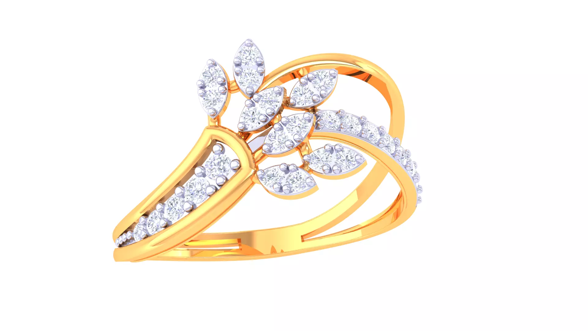  Women Ring MTL 3dm STL OBJ FBX Details 3D print model_0