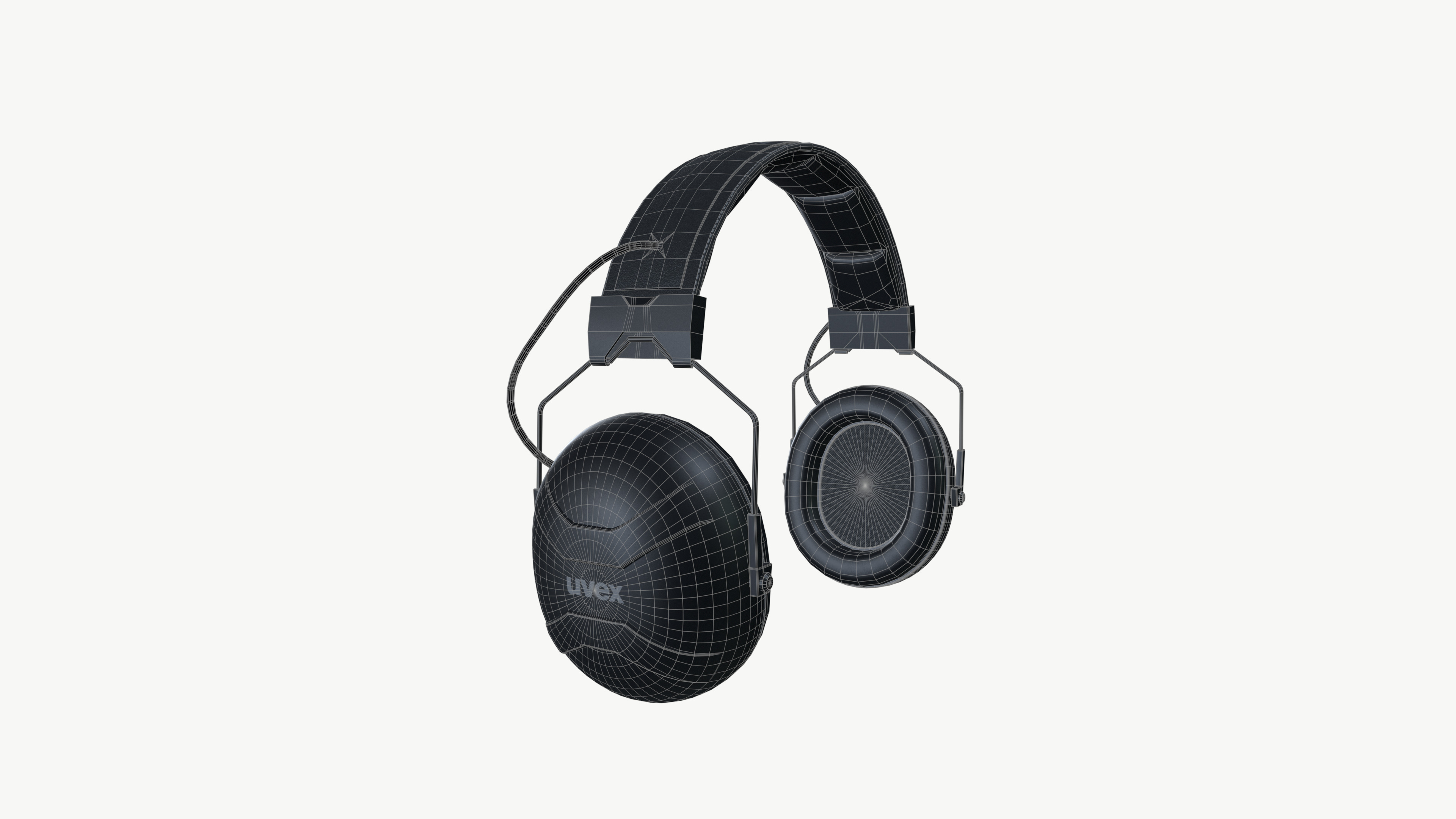 Hearing protection Low-poly 3D model_10