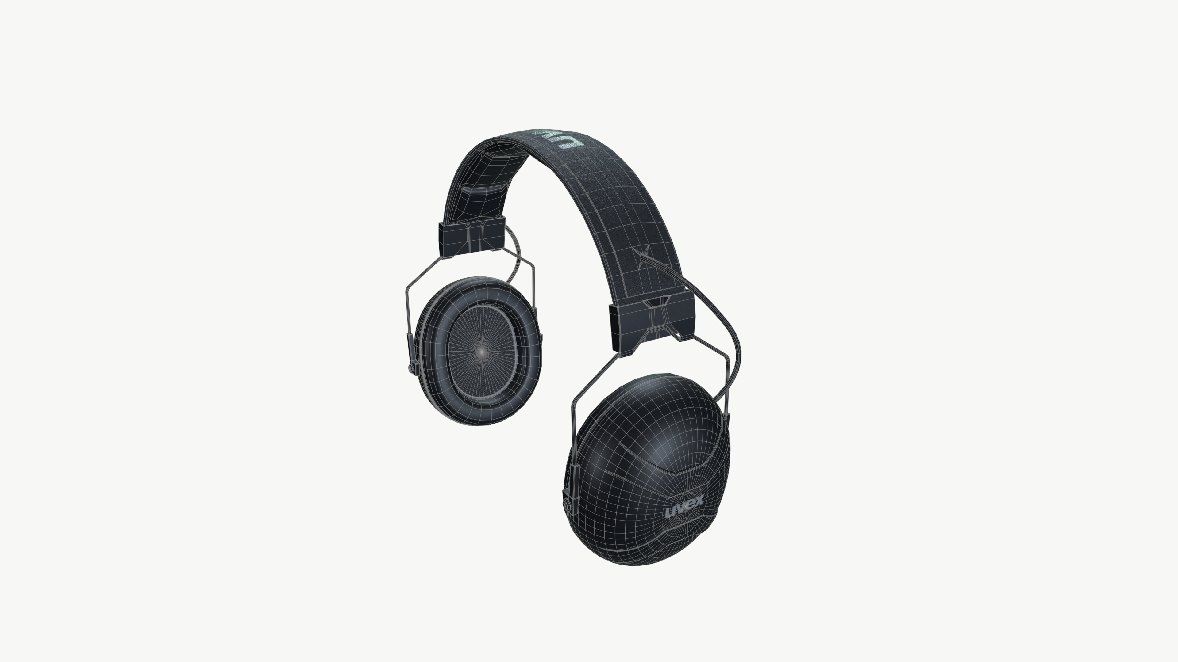 Hearing protection Low-poly 3D model_9