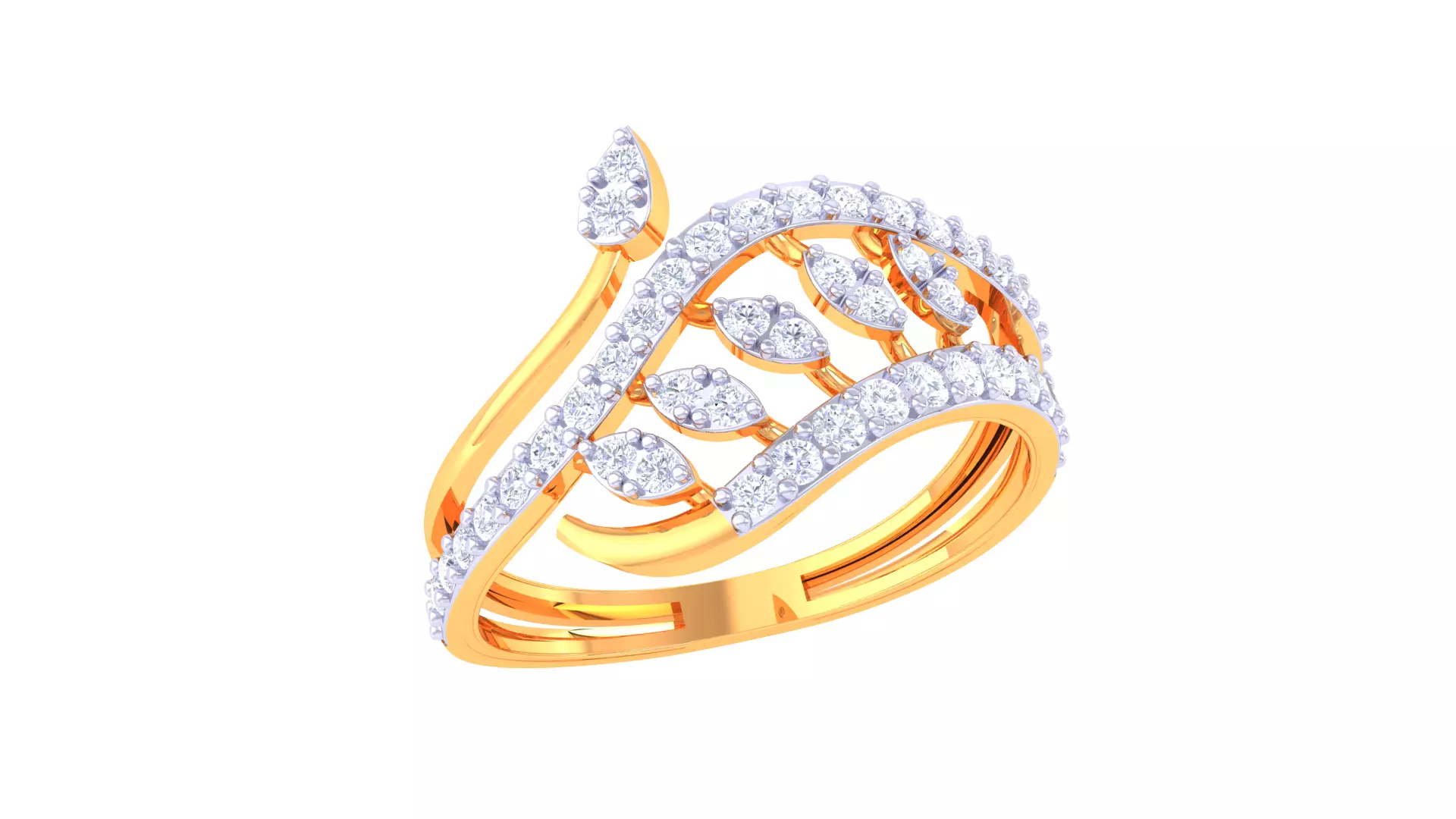  Women Ring MTL 3dm STL OBJ FBX Details 3D print model_0