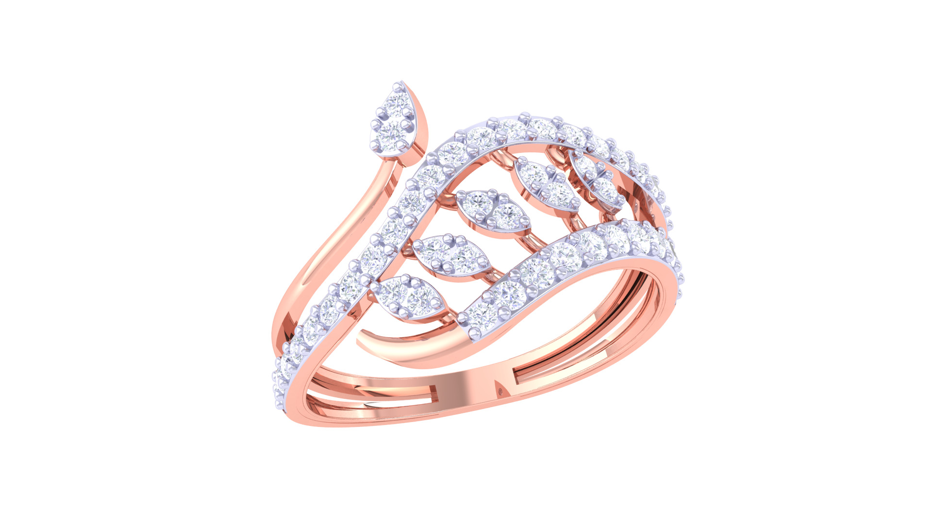  Women Ring MTL 3dm STL OBJ FBX Details 3D print model_1