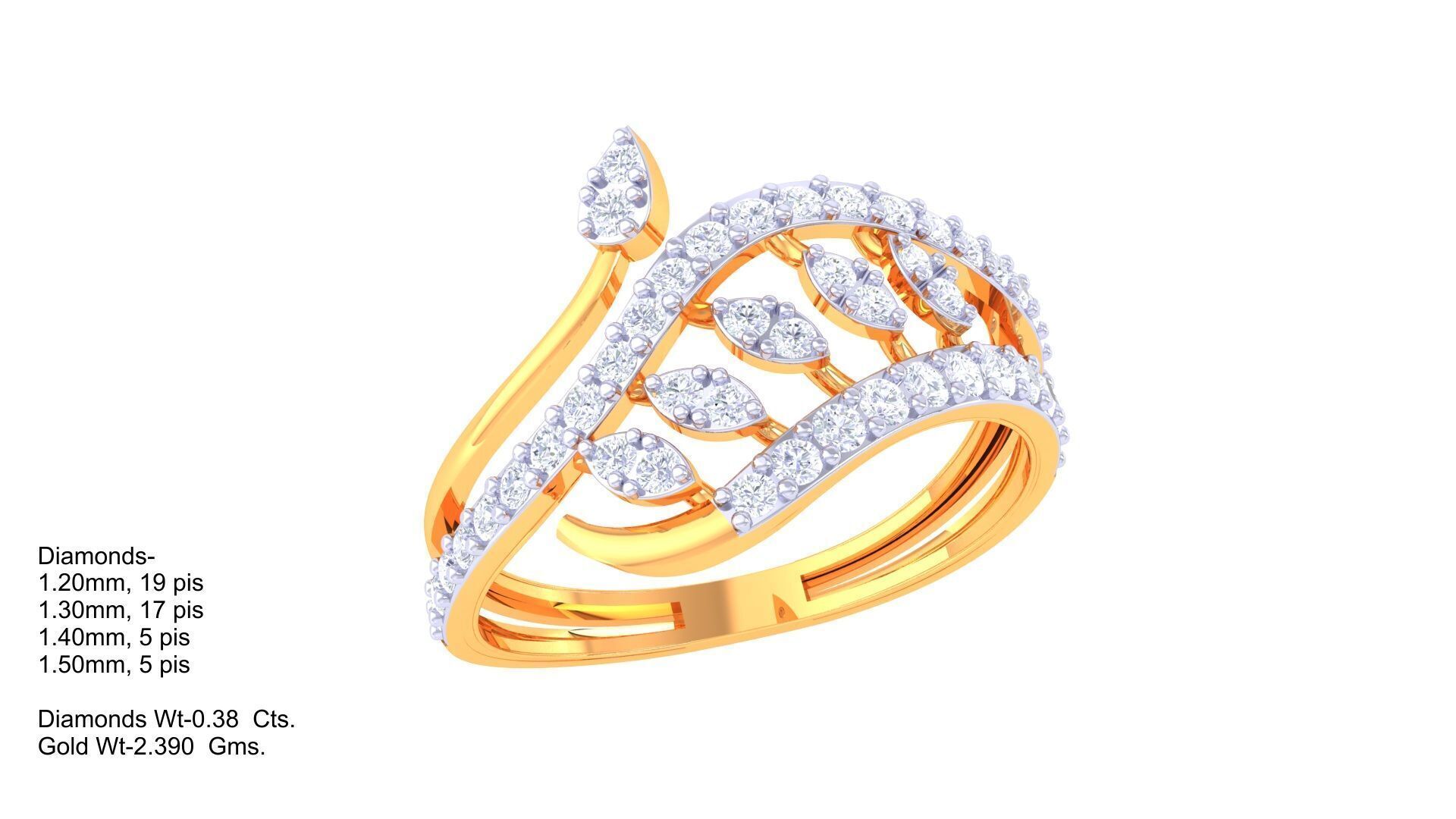  Women Ring MTL 3dm STL OBJ FBX Details 3D print model_4