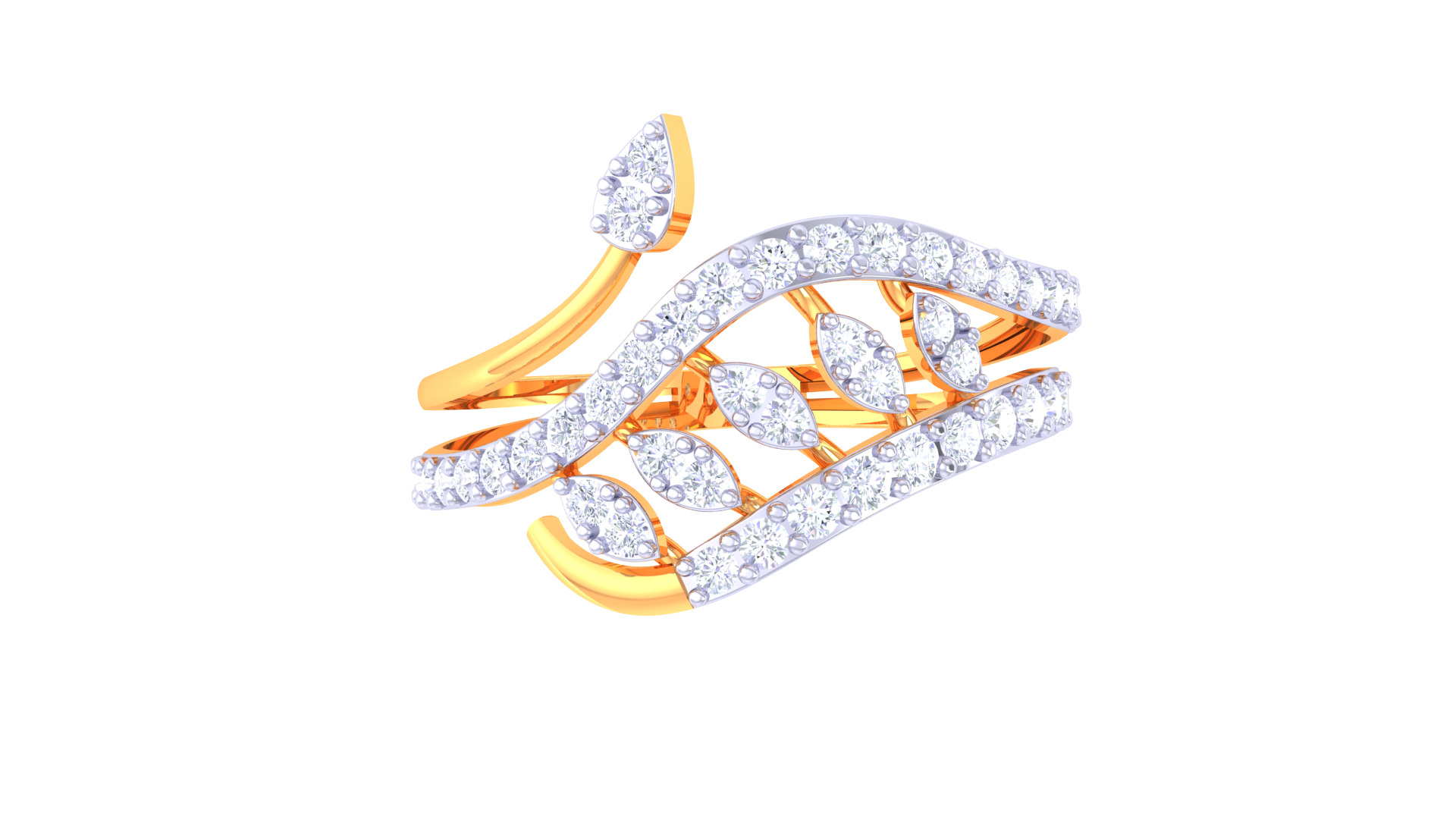  Women Ring MTL 3dm STL OBJ FBX Details 3D print model_2