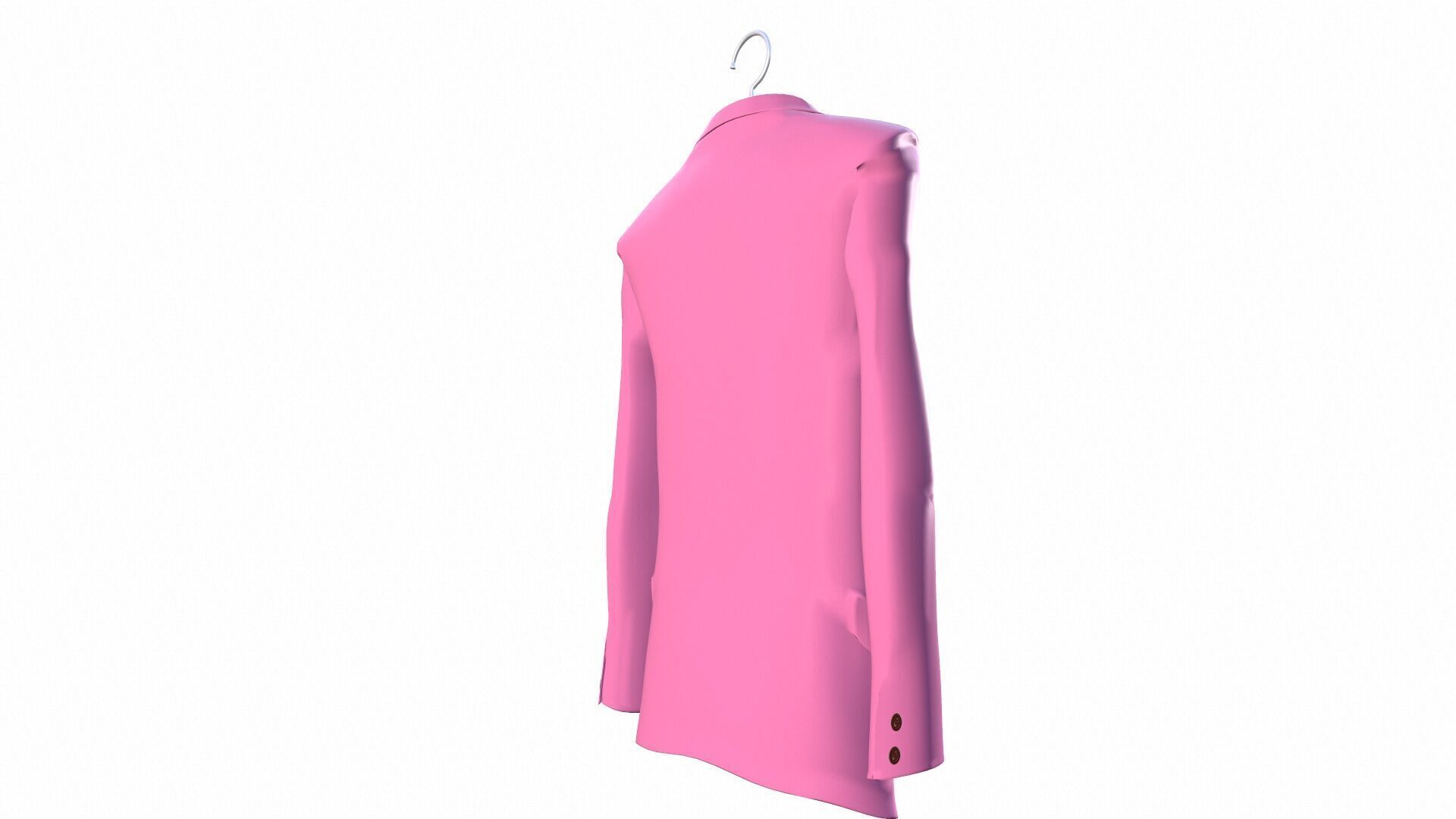 Coat on Hanger Low-poly 3D model_6