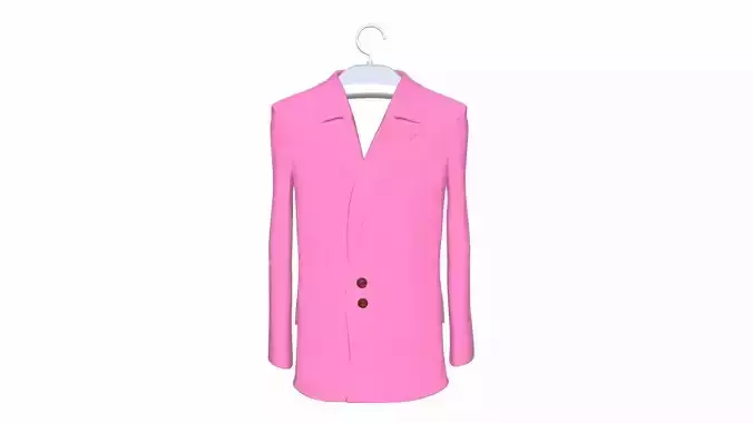 Coat on Hanger Low-poly 3D model