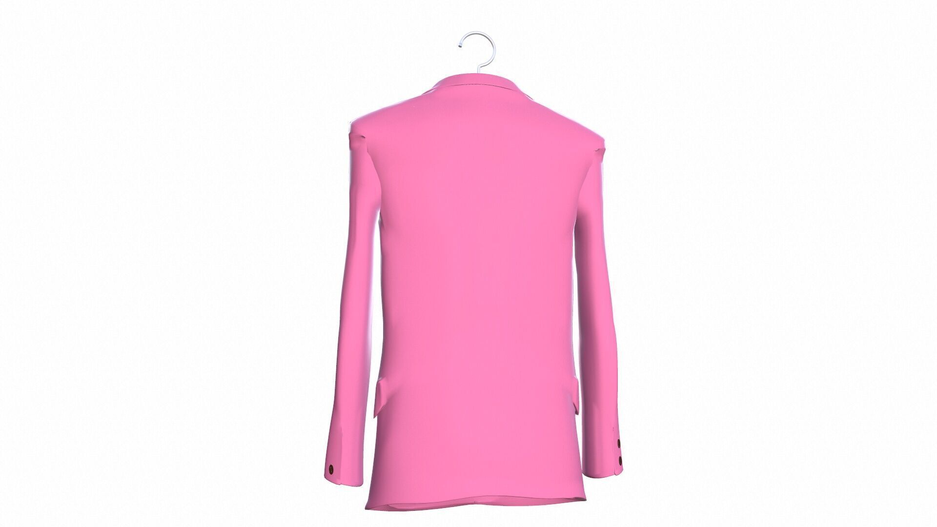 Coat on Hanger Low-poly 3D model_5