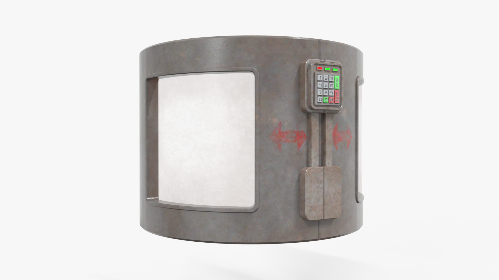 Tritium Container Hydrogen-3 Low-poly 3D model_5