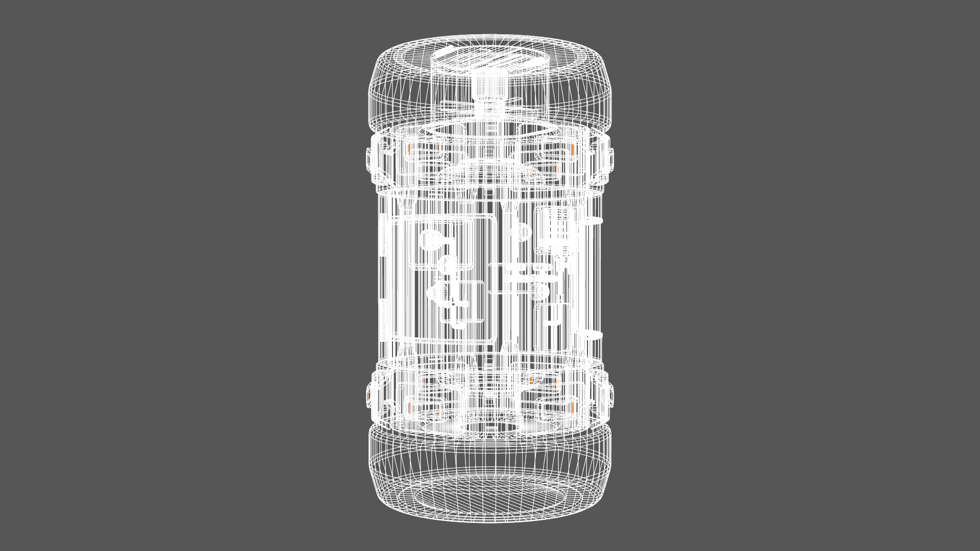 Tritium Container Hydrogen-3 Low-poly 3D model_12
