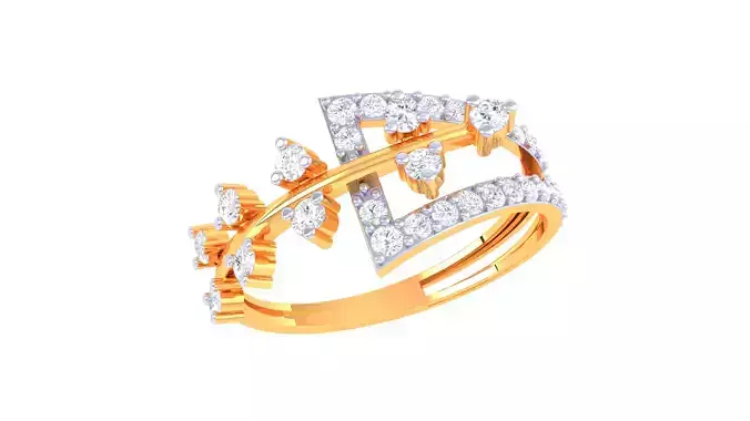  Women Ring MTL 3dm STL OBJ FBX Details 3D print model