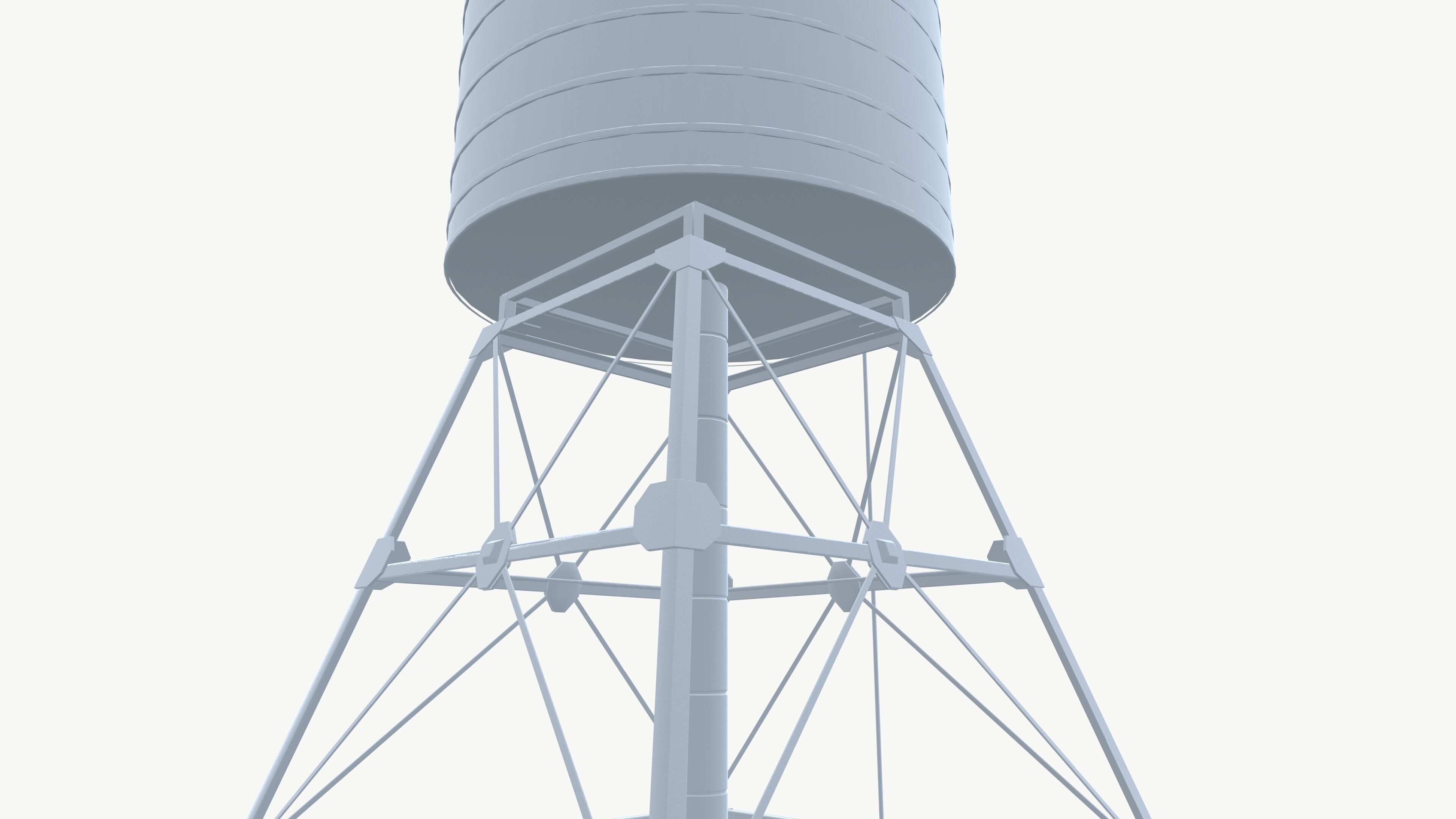 Water tank Low-poly 3D model_8
