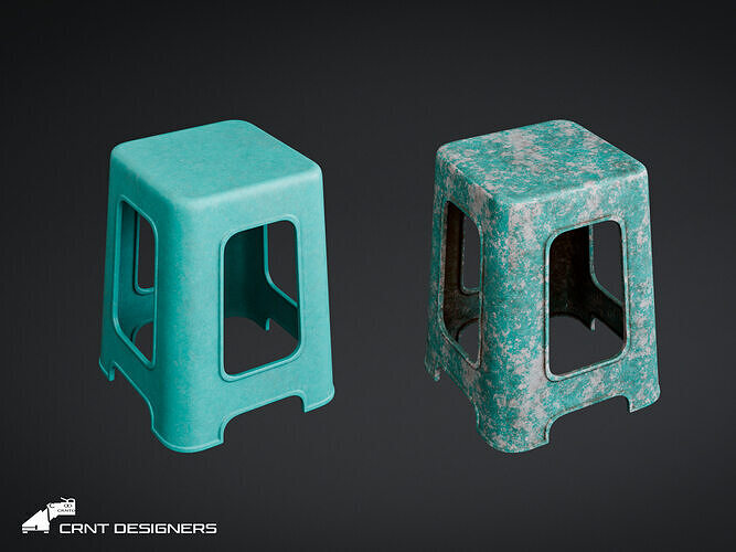 Plastic Stool  3D model