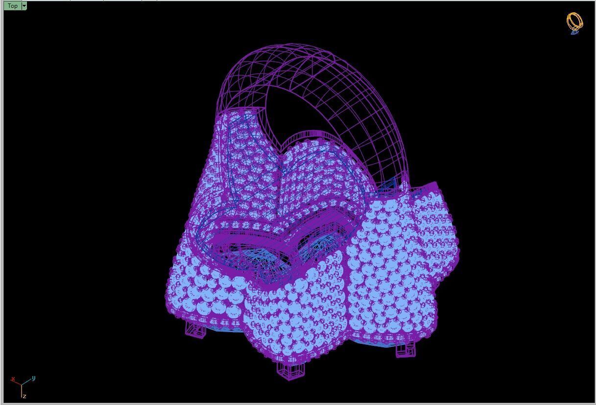 Custom Flower Shape Pear with Round Diamond Ring - Hiphop Ring 3D print model_17