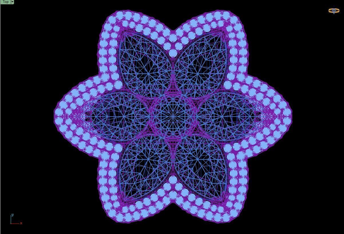 Custom Flower Shape Pear with Round Diamond Ring - Hiphop Ring 3D print model_14