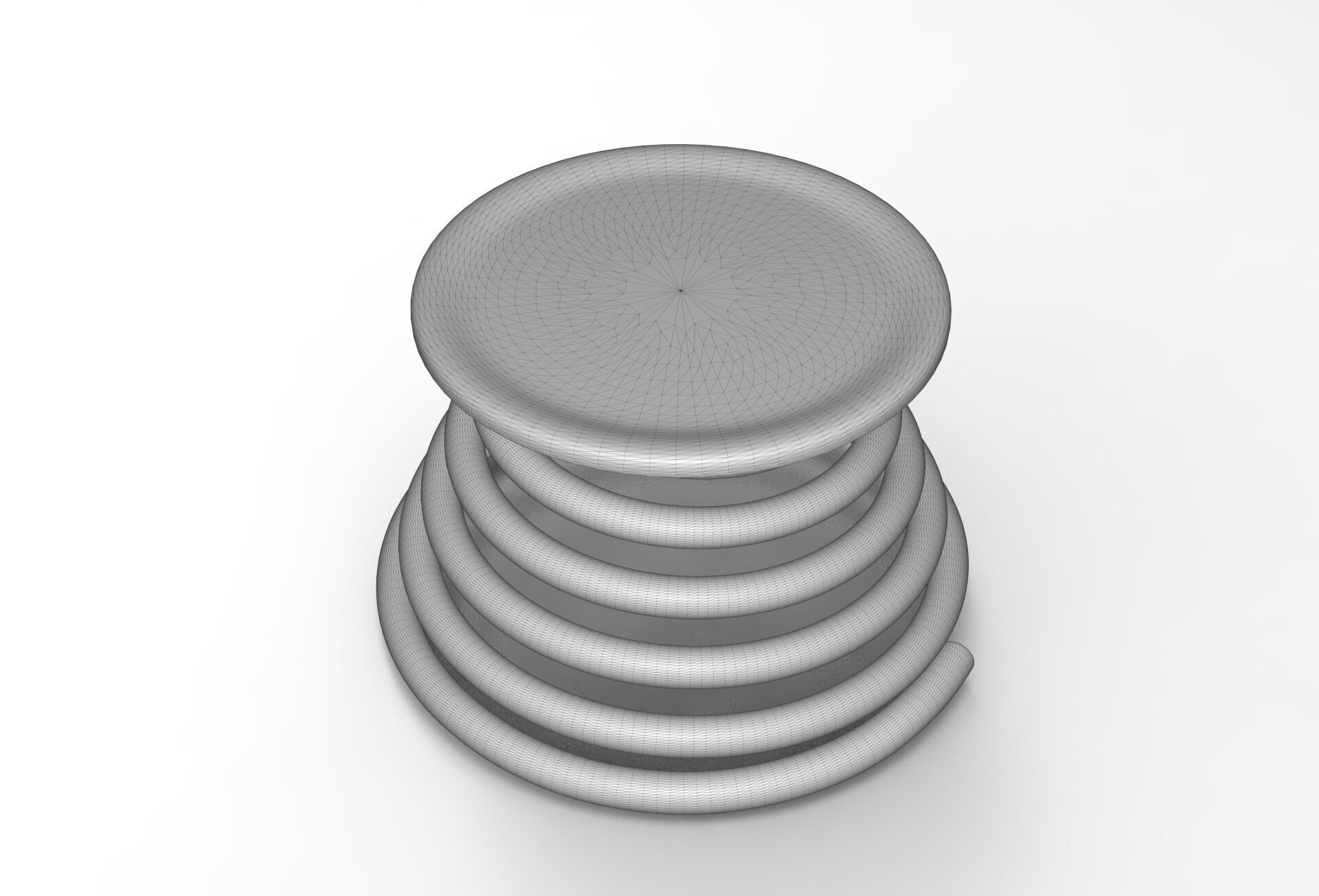 Pral Stool Low-poly 3D model_6