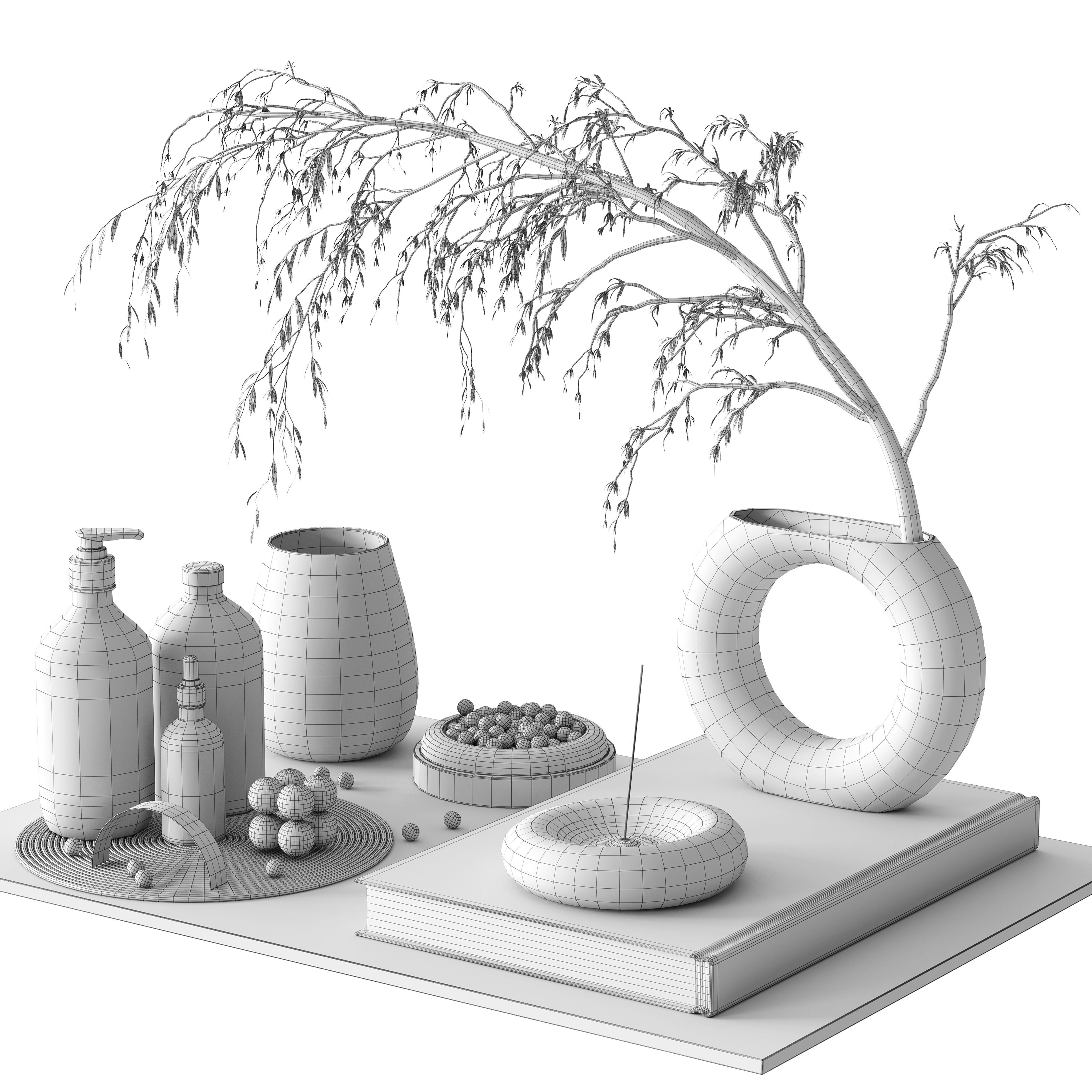 Decorative Set 17 3D model_4