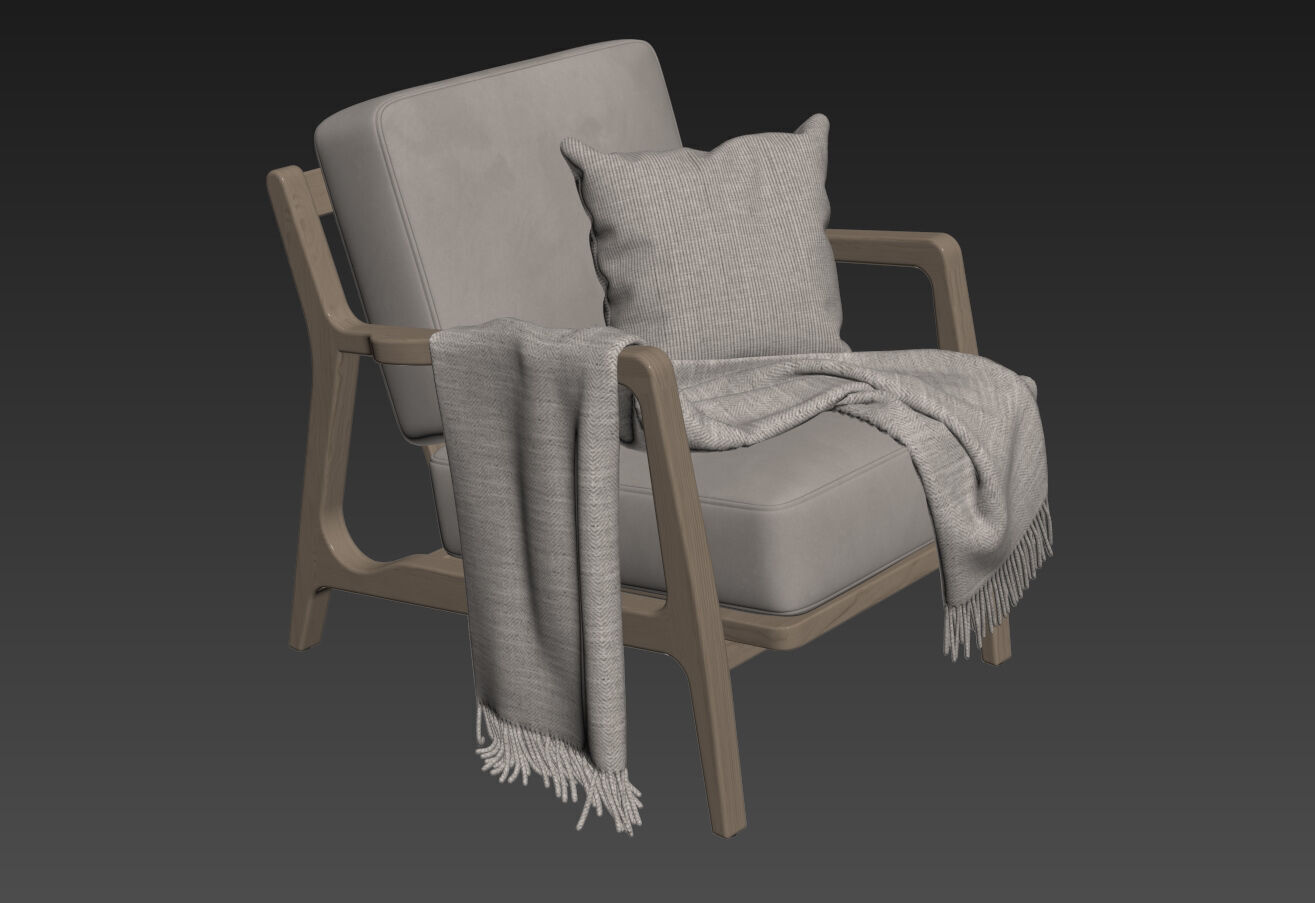 Verity Lounge Chair by Poly and Bark  3D model_7
