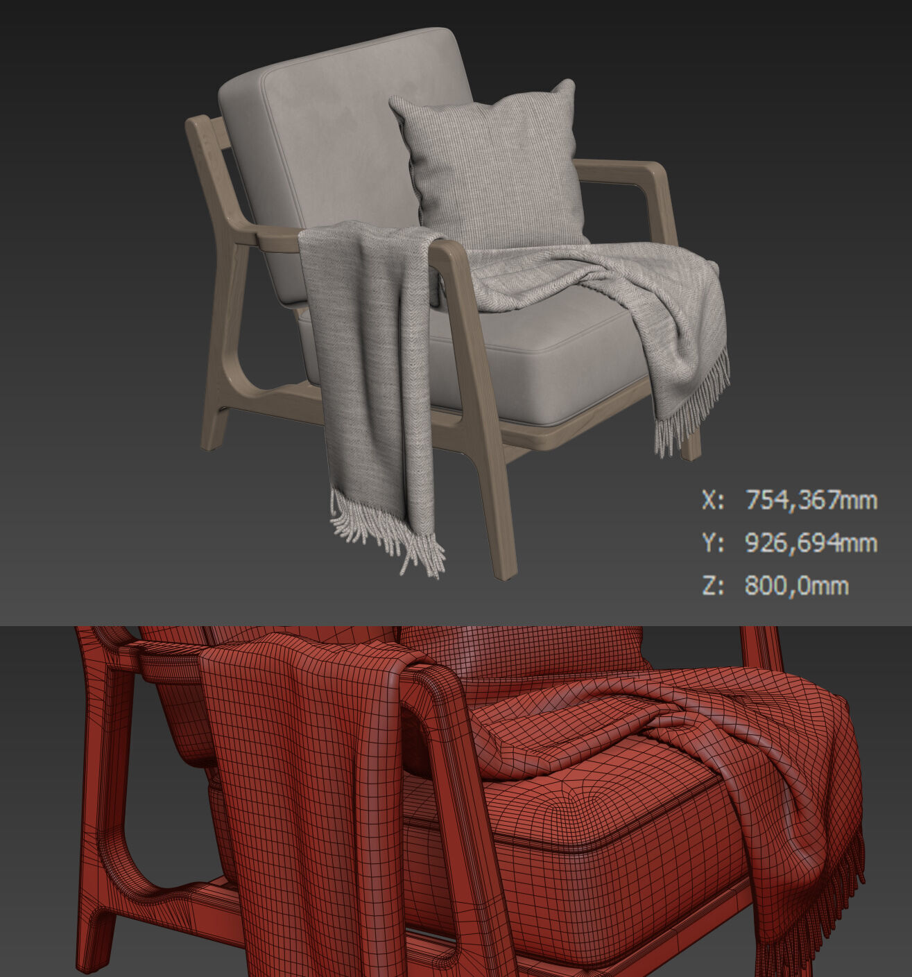 Verity Lounge Chair by Poly and Bark  3D model_6