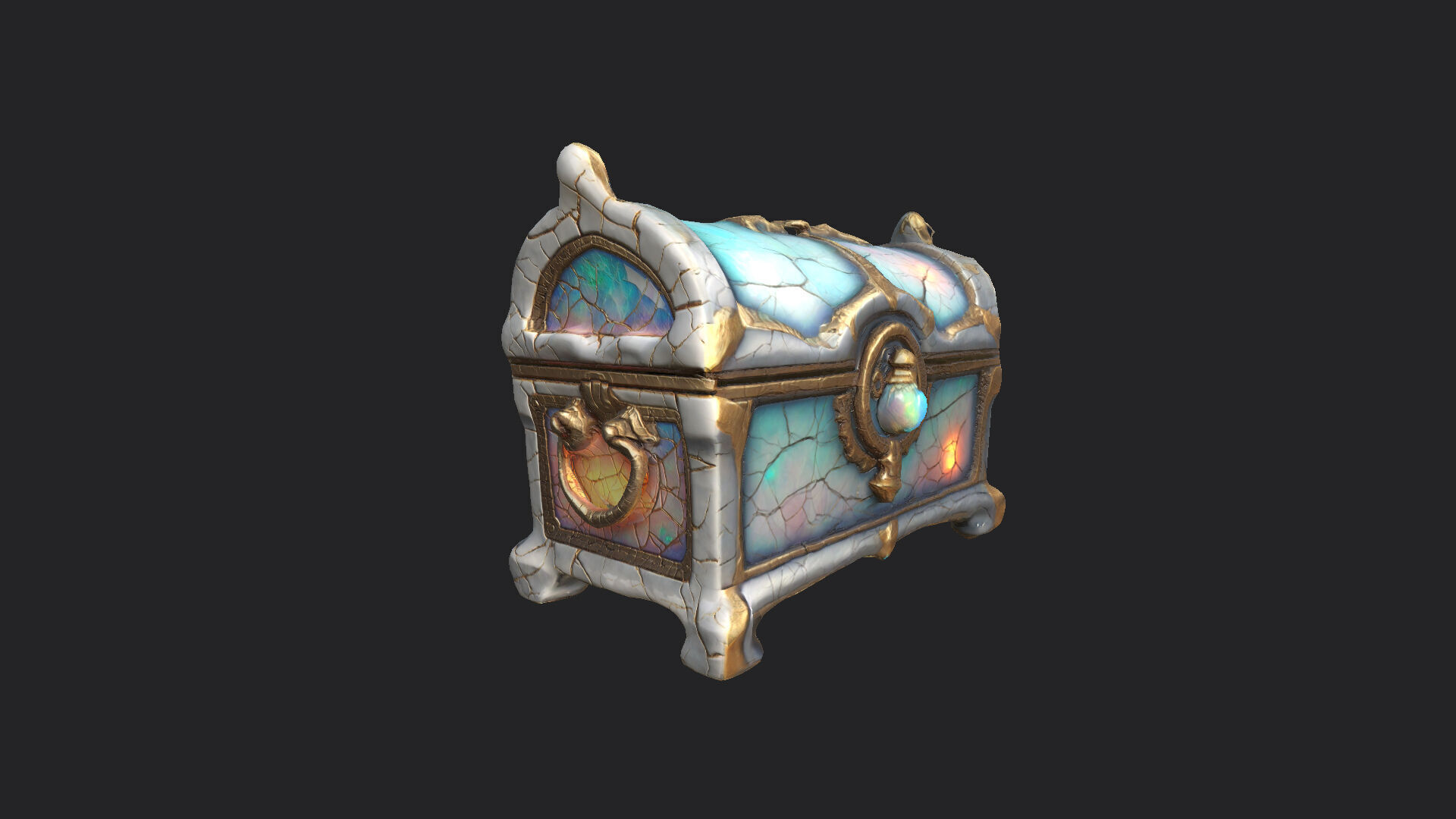 Treasure Chest 3D model 001 Low-poly 3D model_10