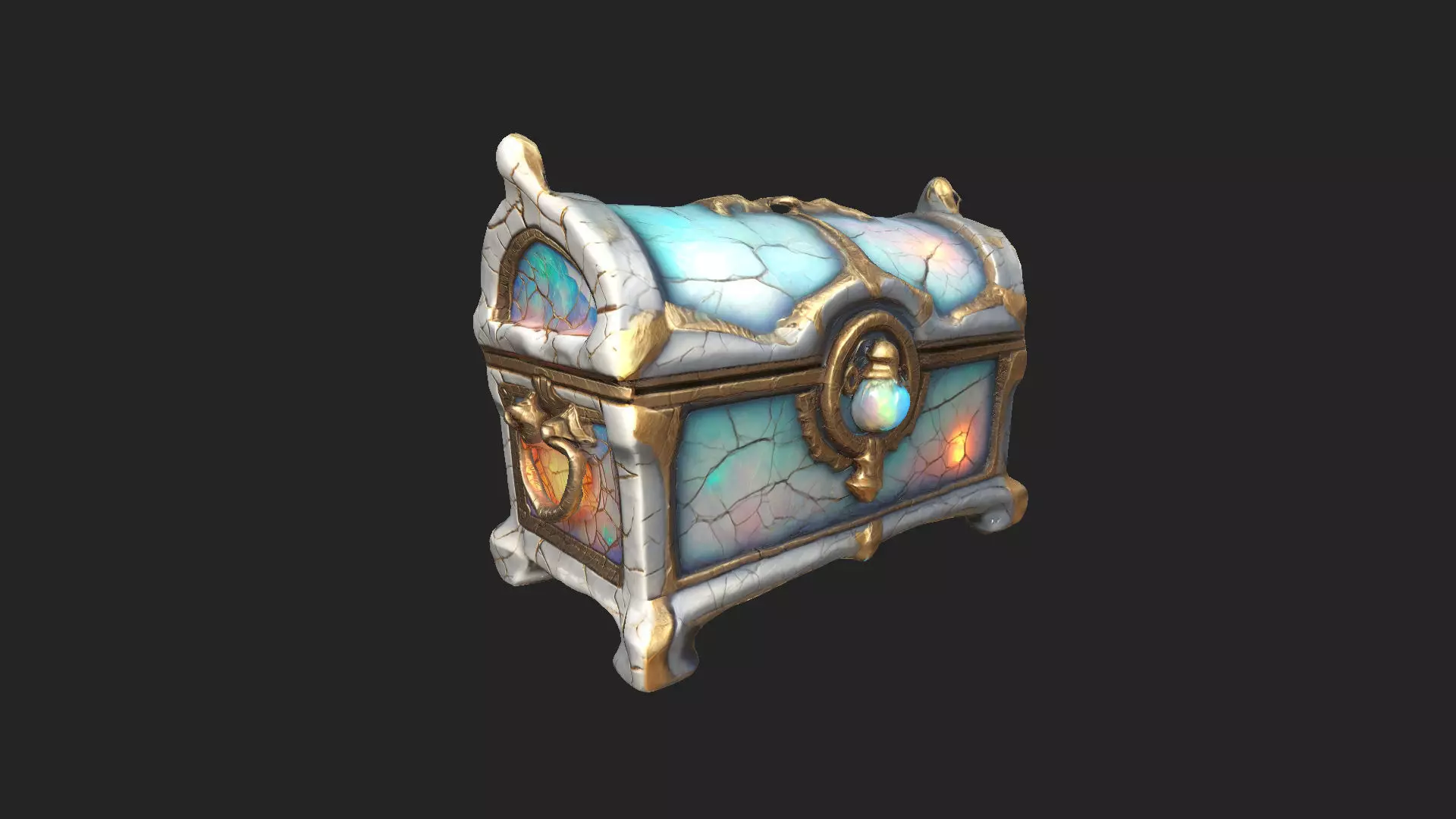 Treasure Chest 3D model 001 Low-poly 3D model_0
