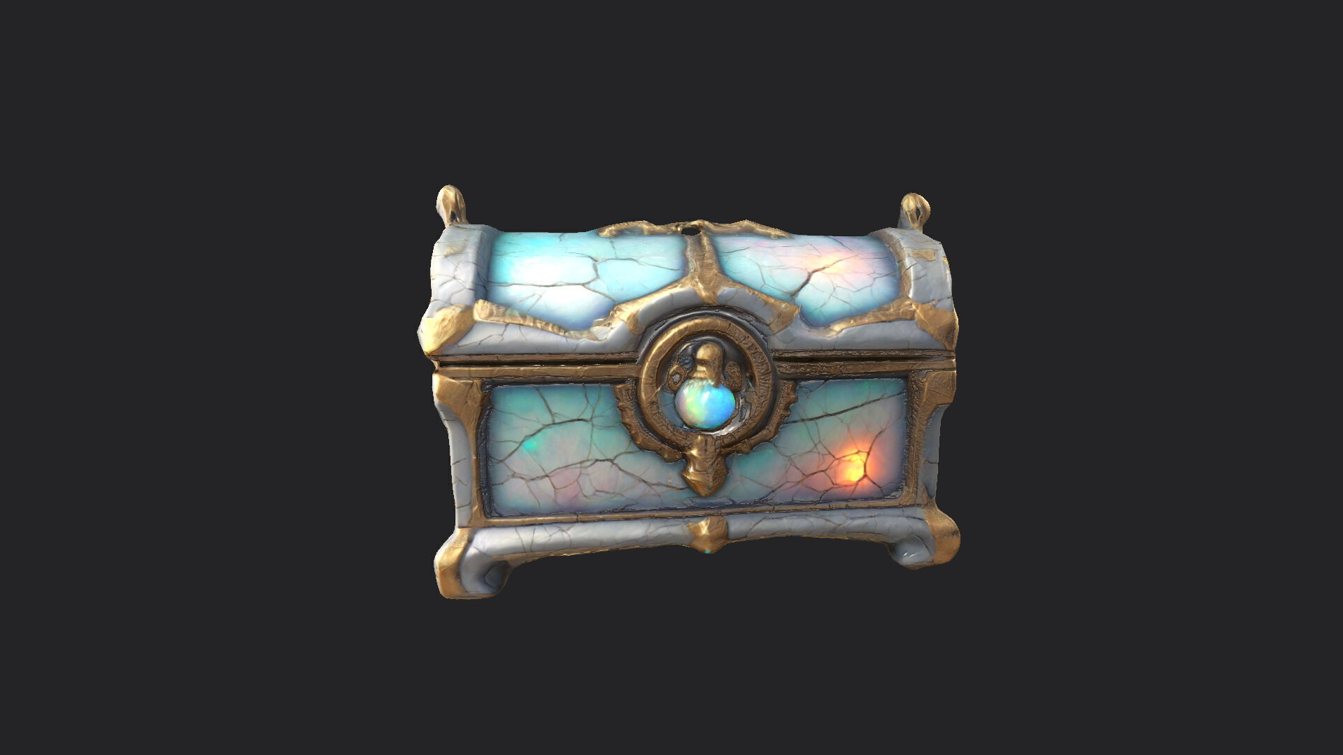 Treasure Chest 3D model 001 Low-poly 3D model_1
