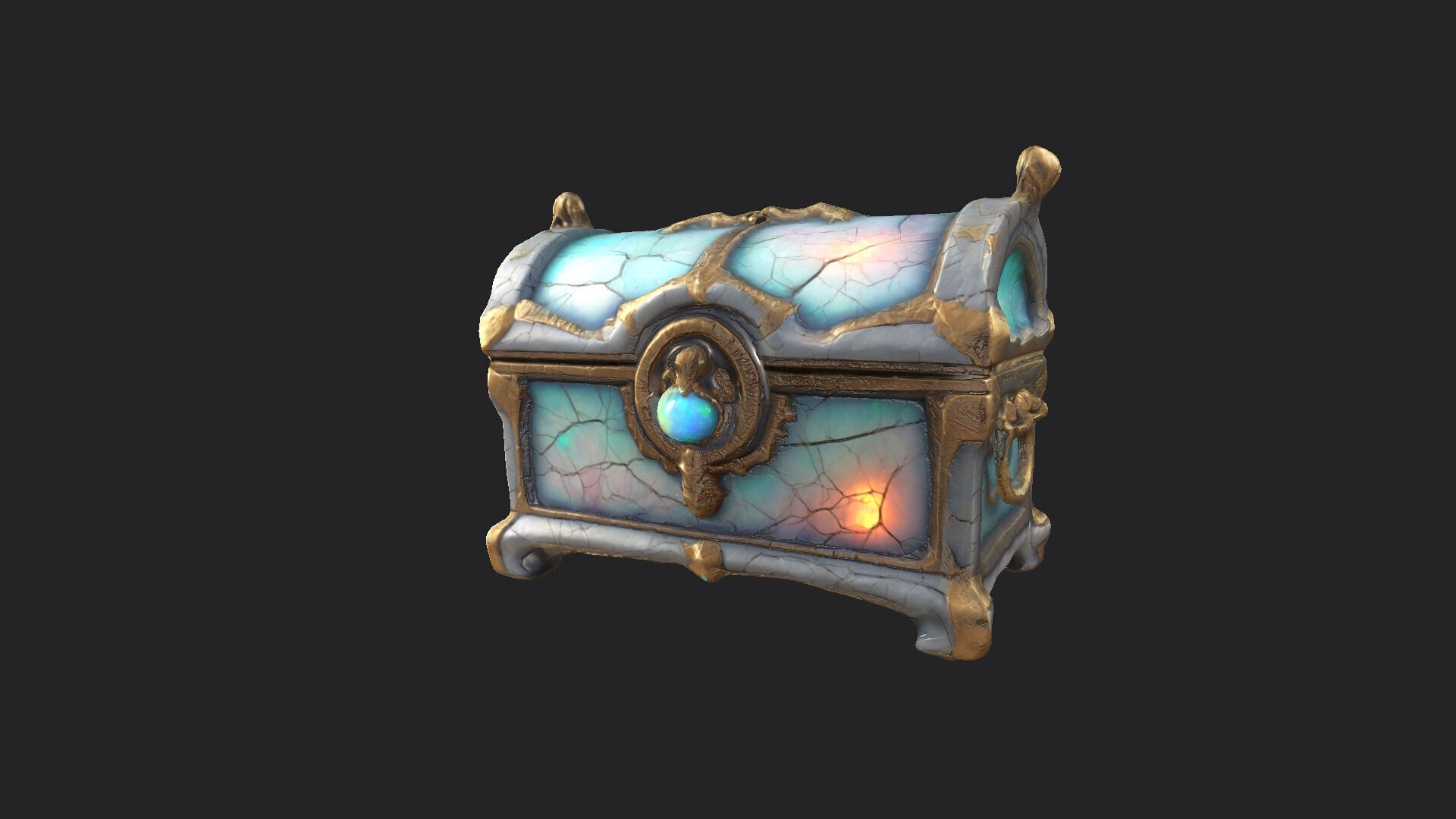 Treasure Chest 3D model 001 Low-poly 3D model_2
