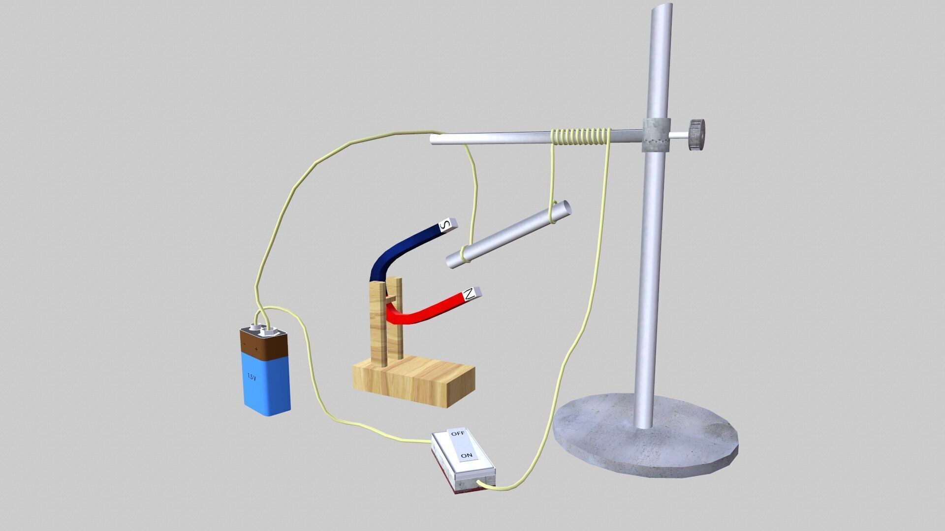 Magnetic System Low-poly 3D model_3