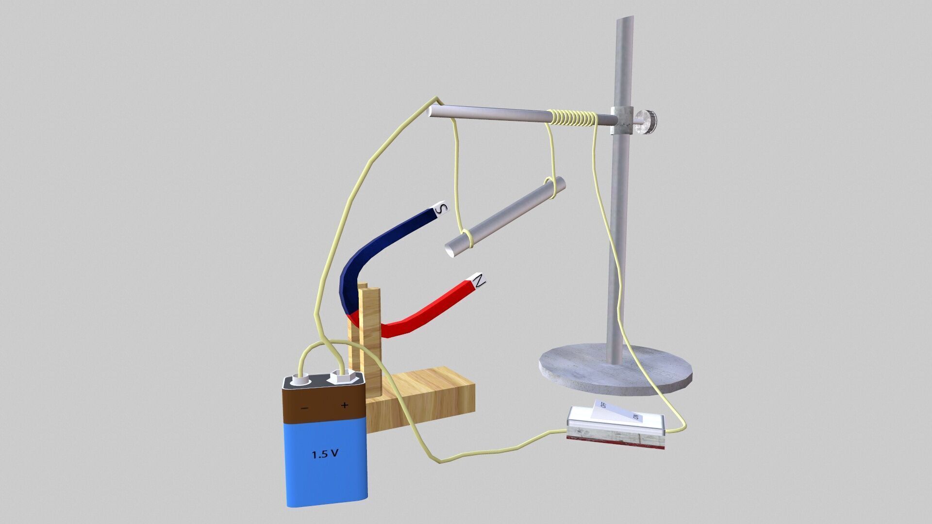 Magnetic System Low-poly 3D model_9