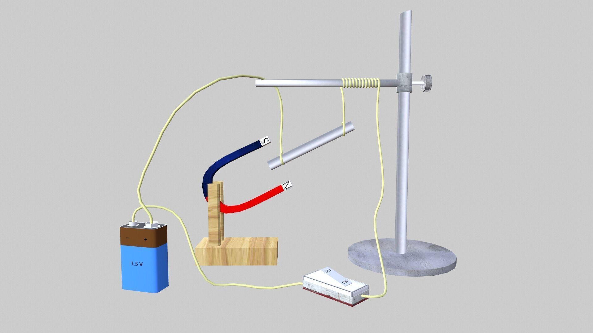 Magnetic System Low-poly 3D model_2