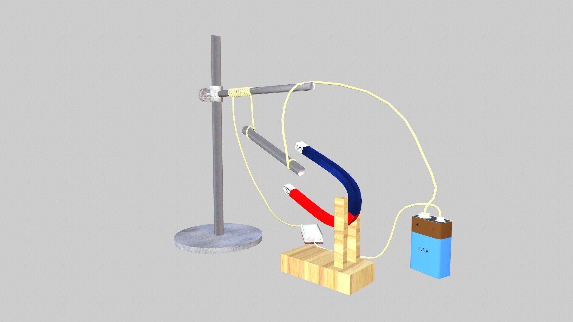 Magnetic System Low-poly 3D model_6