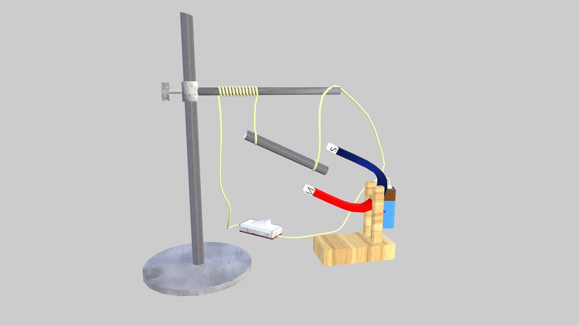 Magnetic System Low-poly 3D model_5