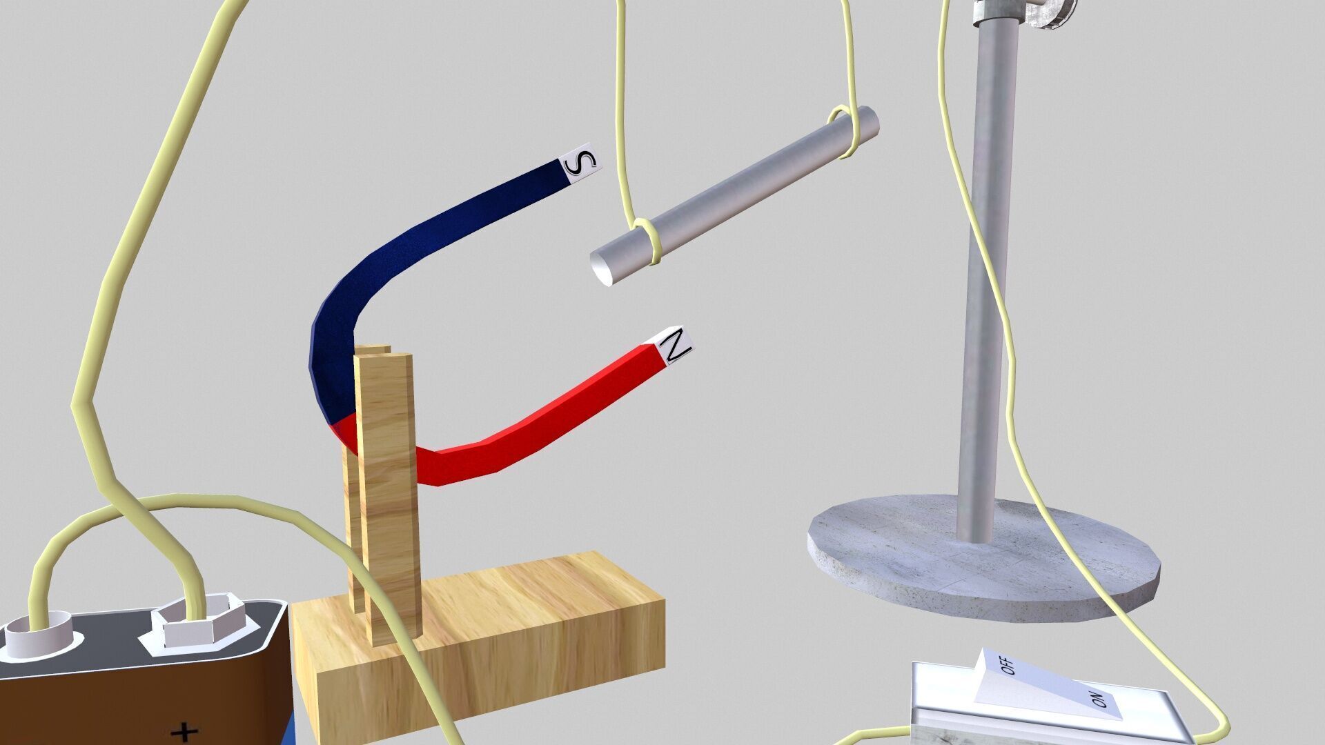 Magnetic System Low-poly 3D model_8