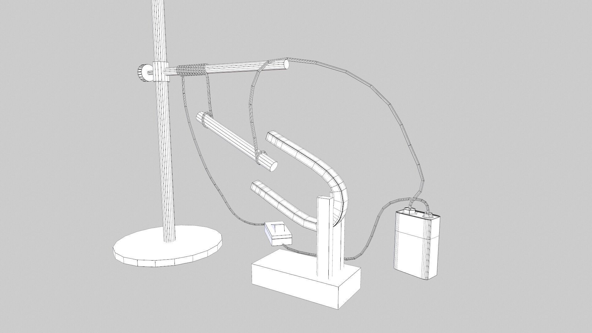 Magnetic System Low-poly 3D model_11