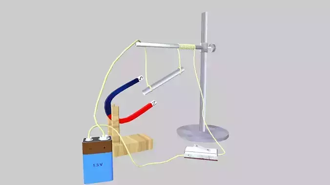 Magnetic System Low-poly 3D model Magnetic System Low-poly 3D model