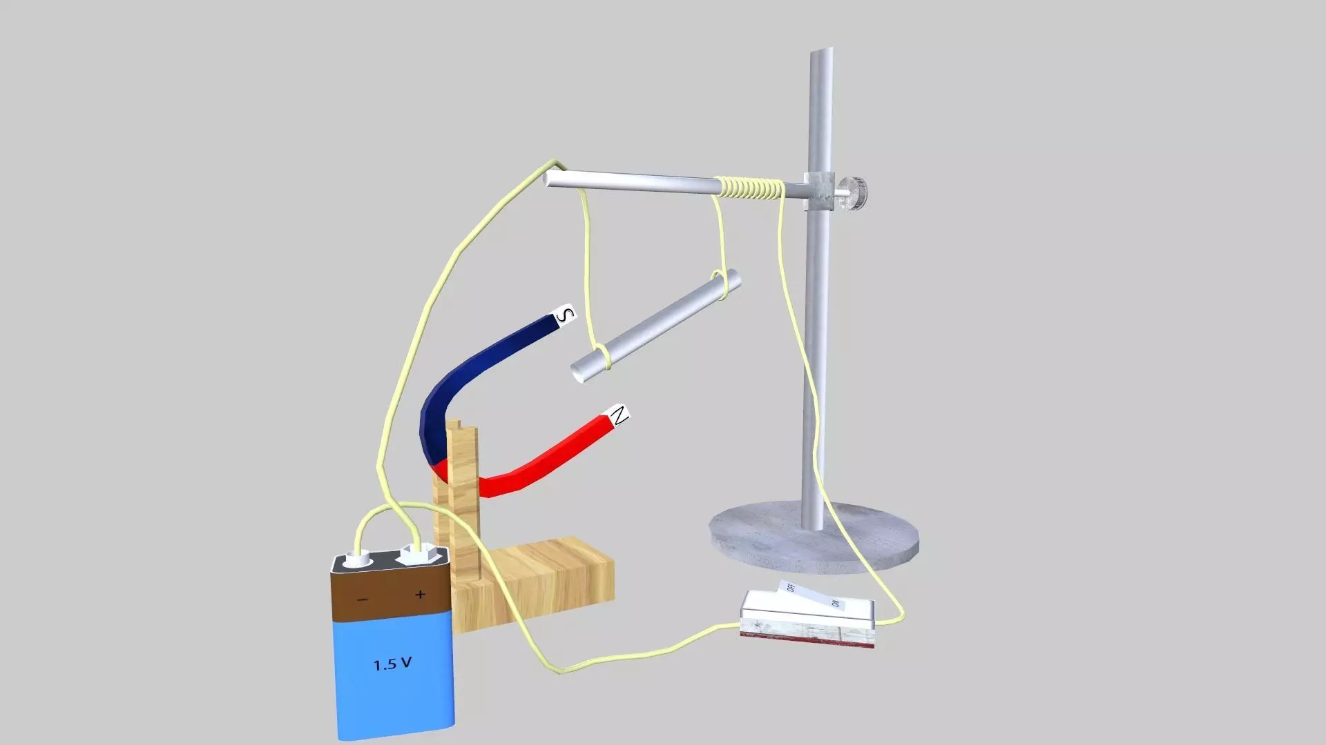 Magnetic System Low-poly 3D model_0