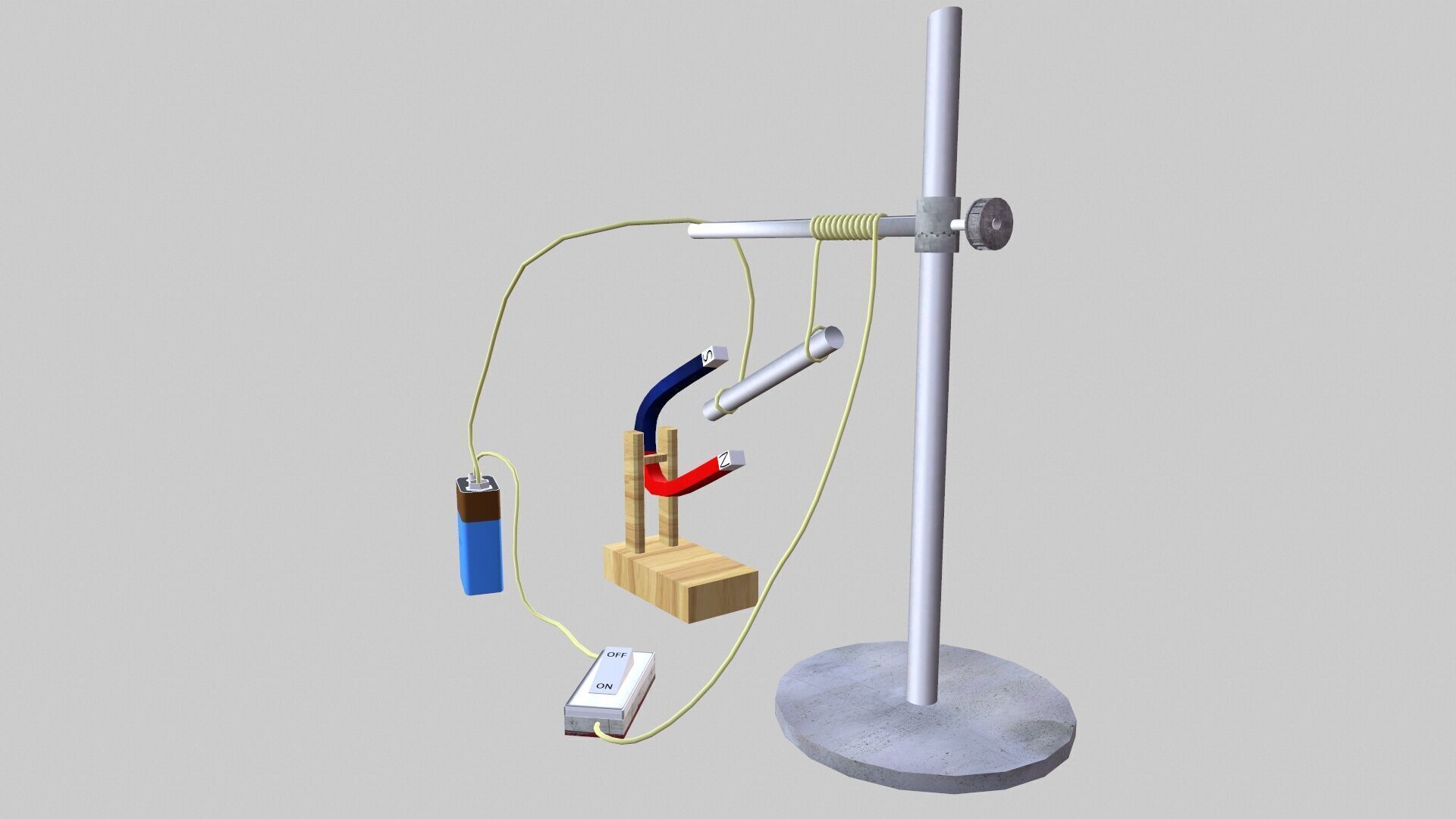 Magnetic System Low-poly 3D model_4