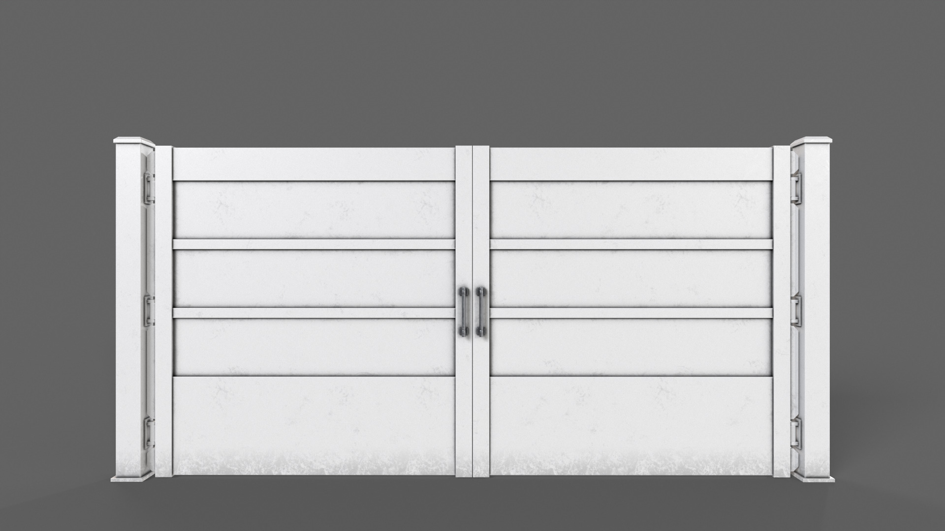 PBR Metal Gate C2 Low-poly 3D model_9