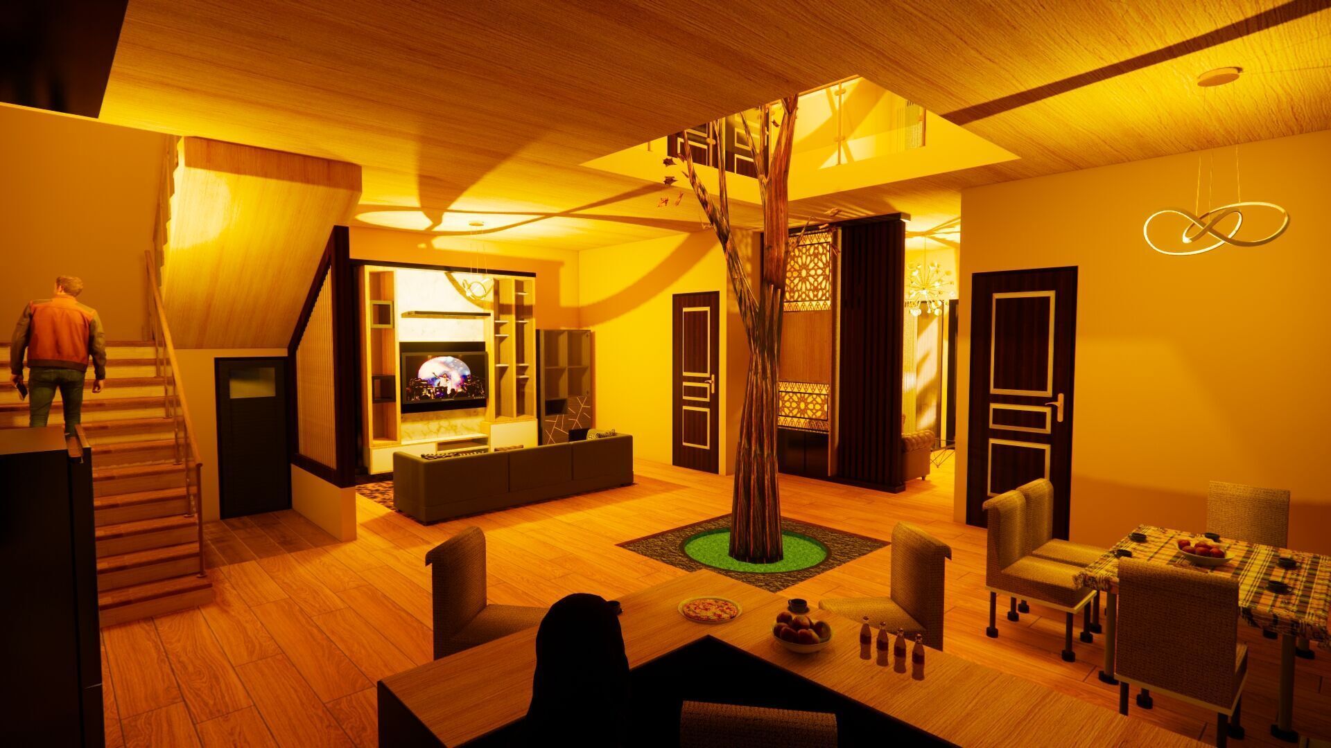 modern scandinavian house 3D model_1