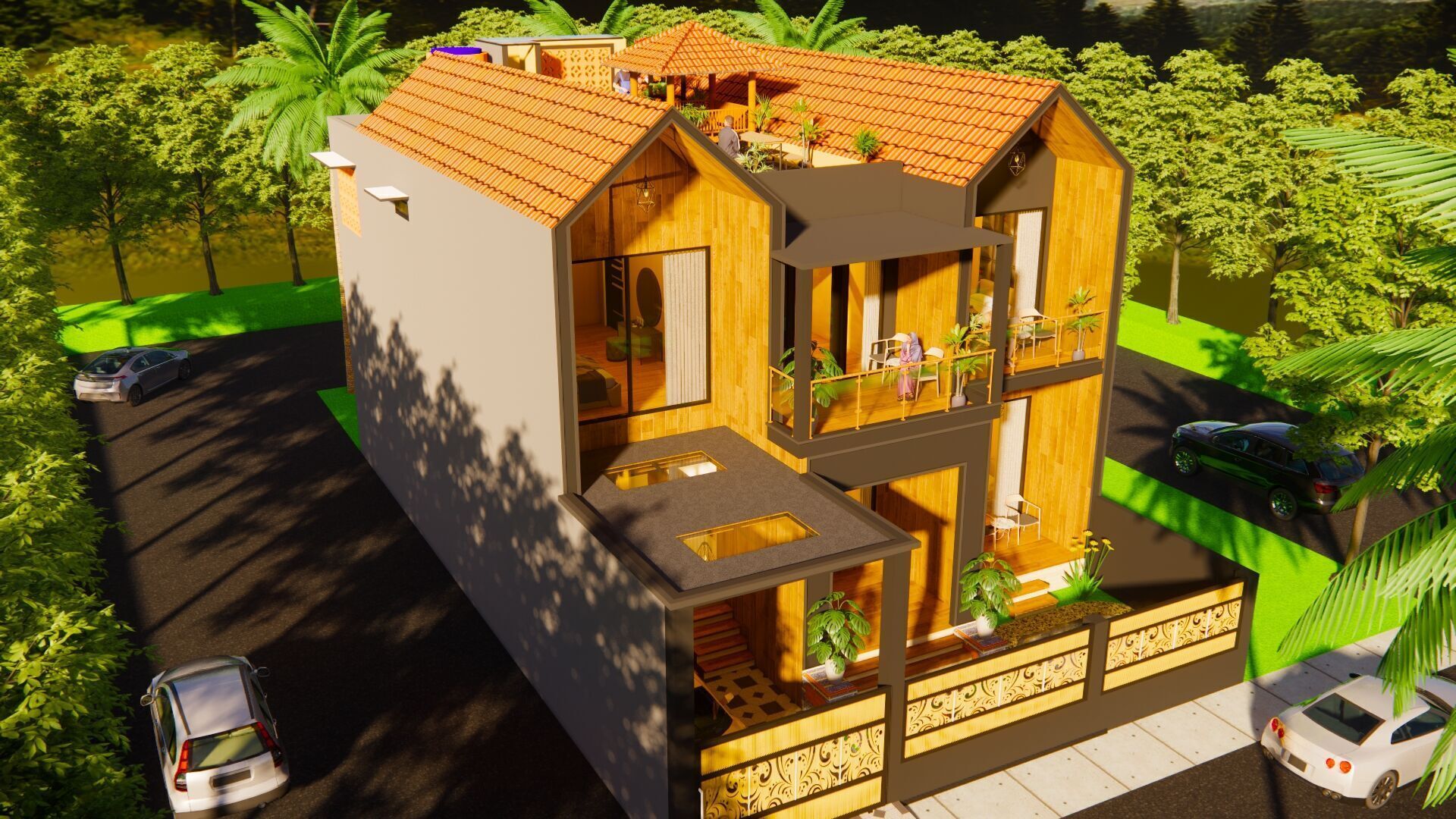 modern scandinavian house 3D model_10