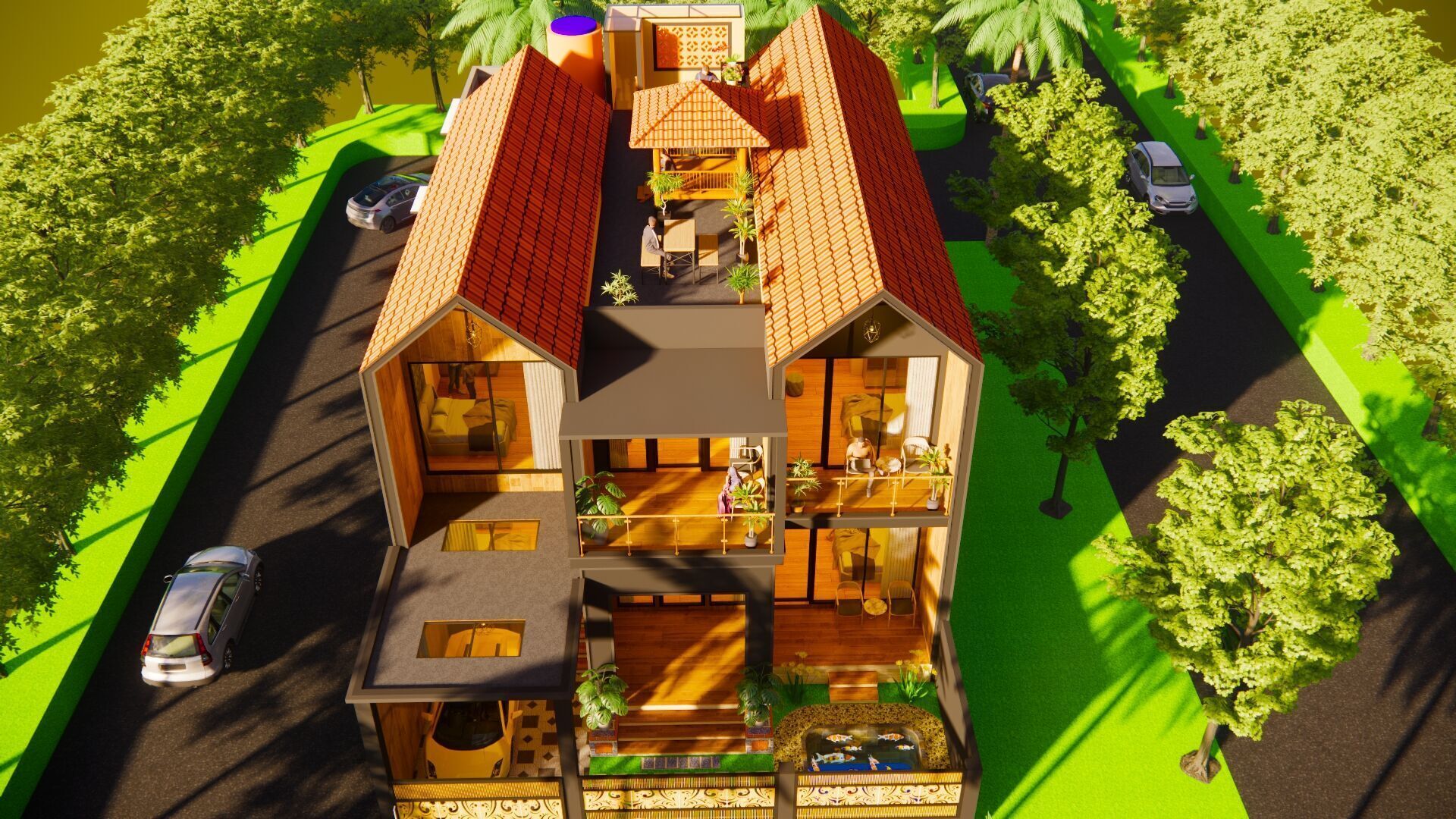 modern scandinavian house 3D model_11