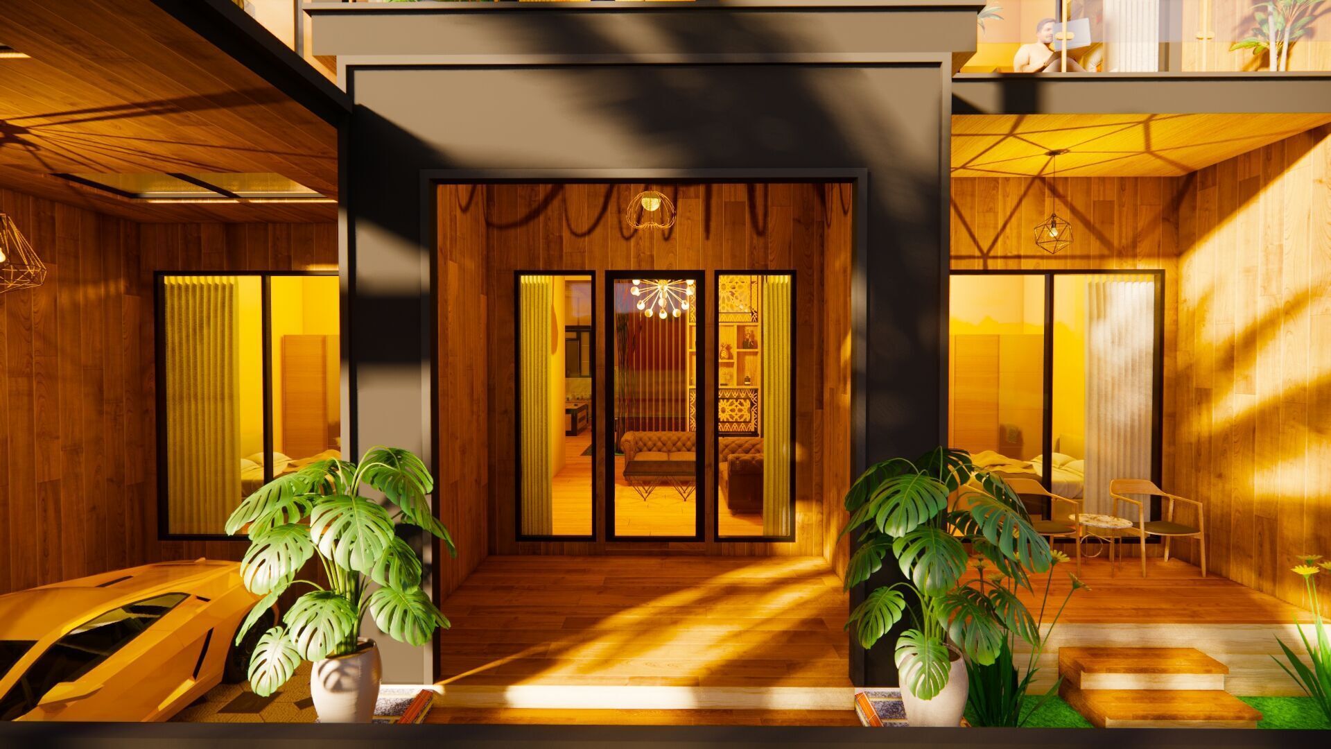 modern scandinavian house 3D model_13