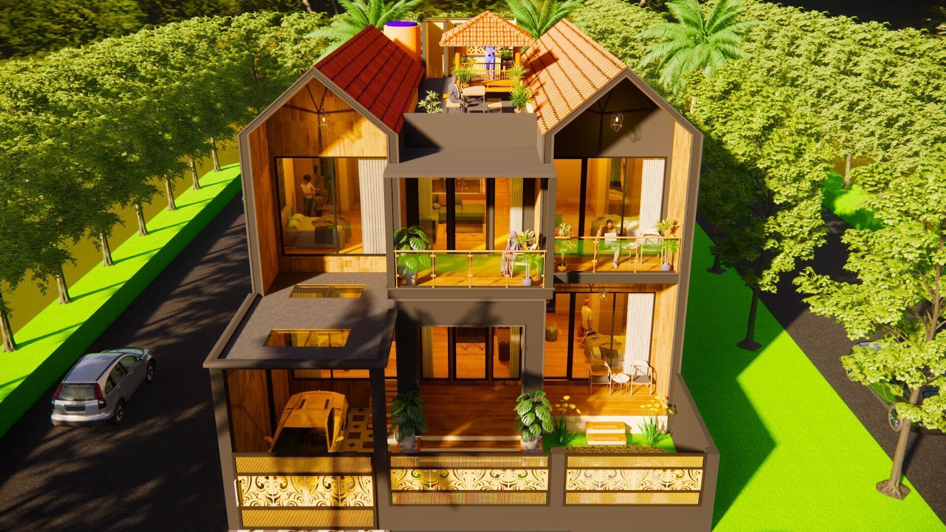 modern scandinavian house 3D model_8