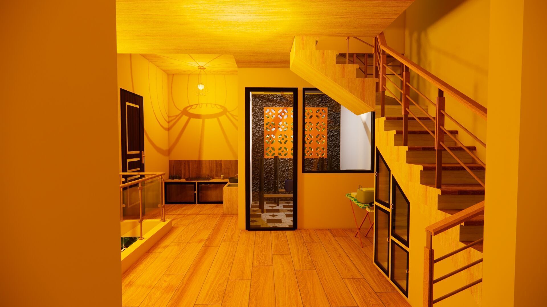 modern scandinavian house 3D model_4