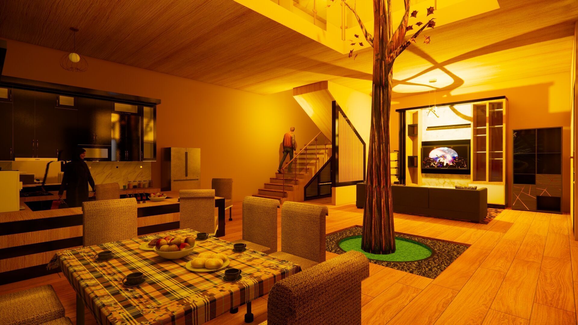 modern scandinavian house 3D model_15