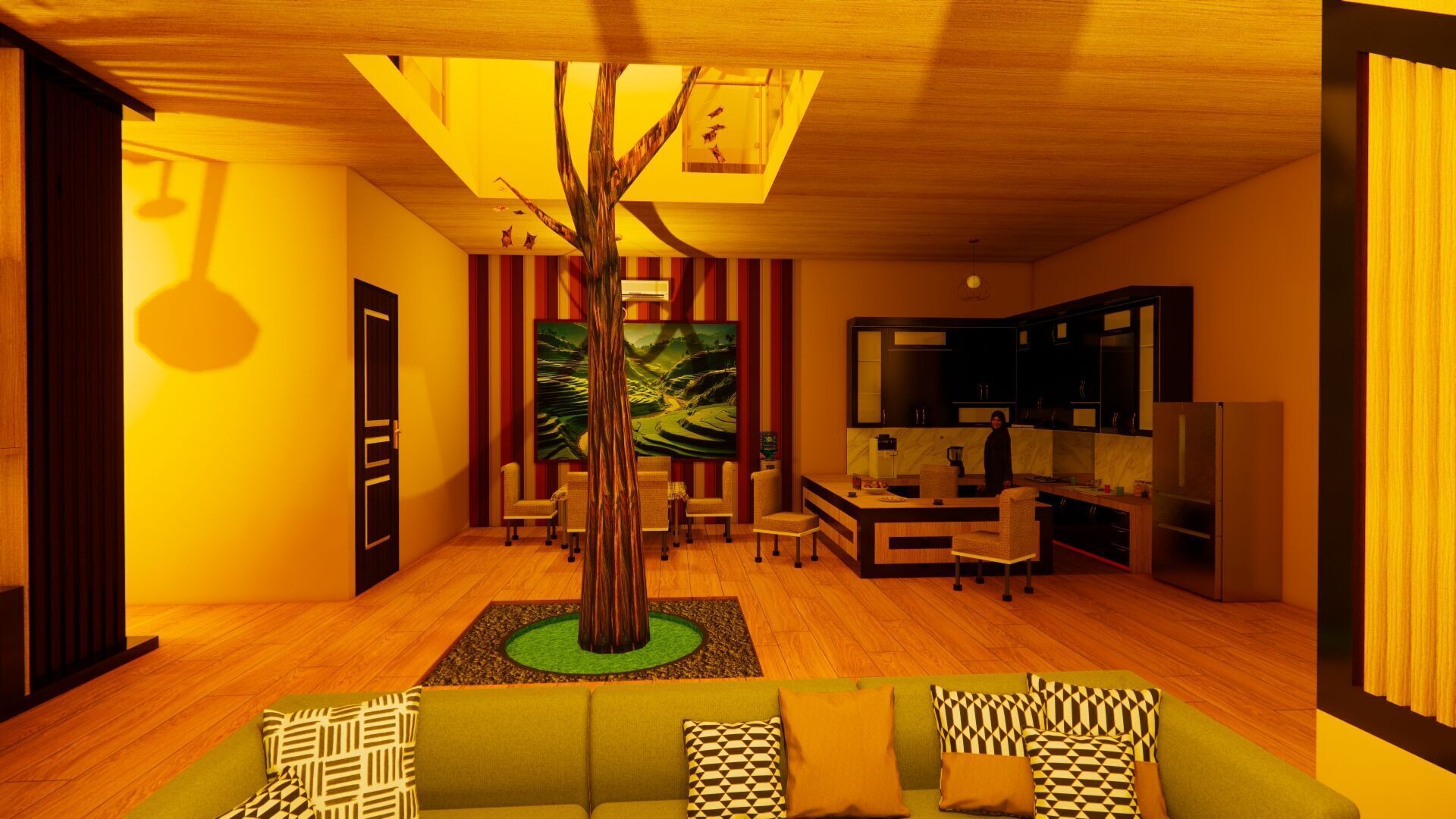 modern scandinavian house 3D model_2