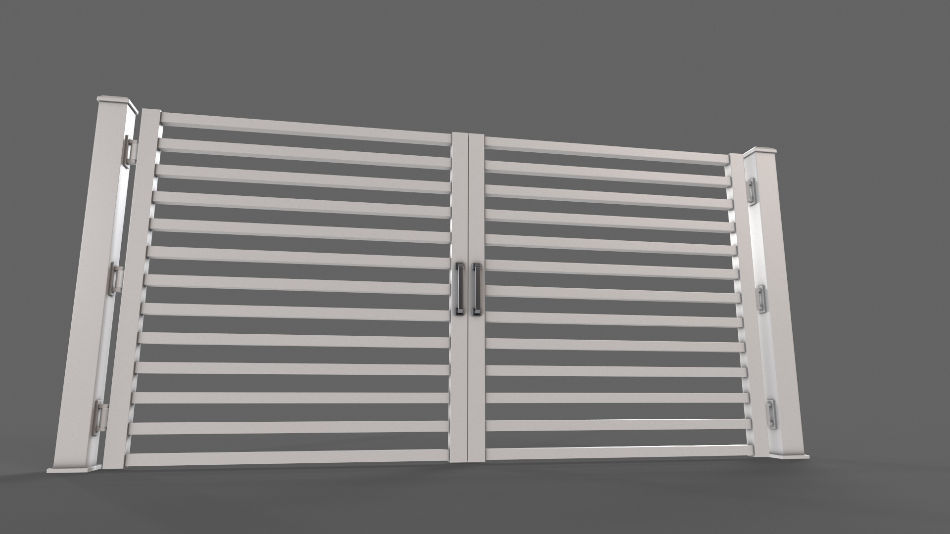 PBR Metal Gate C4 Low-poly 3D model_12