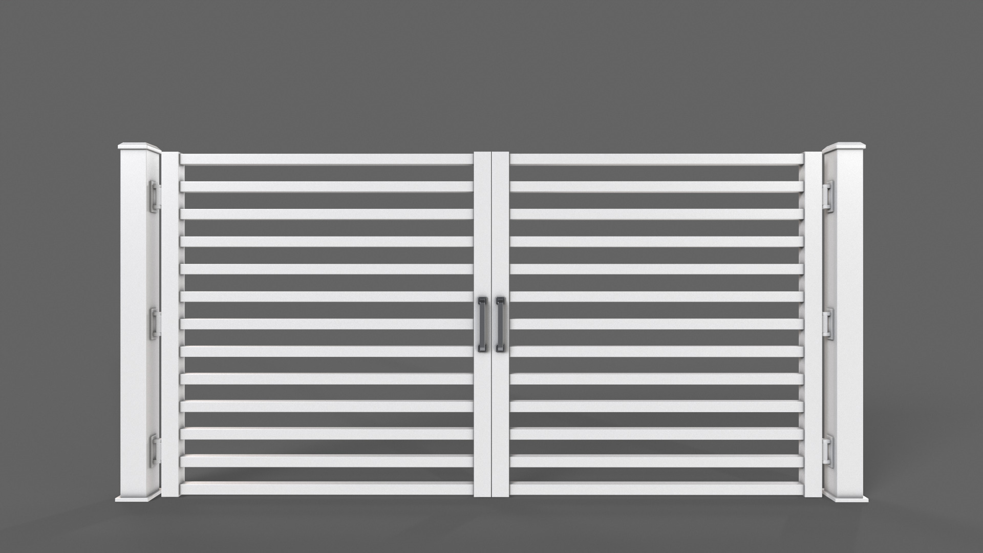 PBR Metal Gate C4 Low-poly 3D model_8