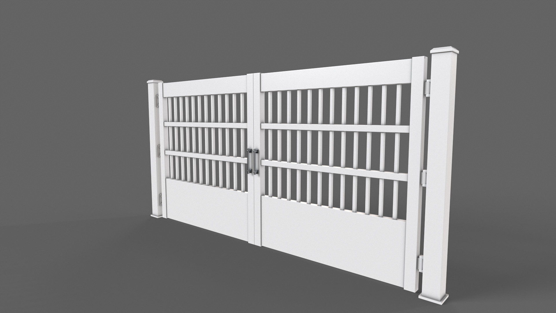 PBR Metal Gate C5 Low-poly 3D model_10