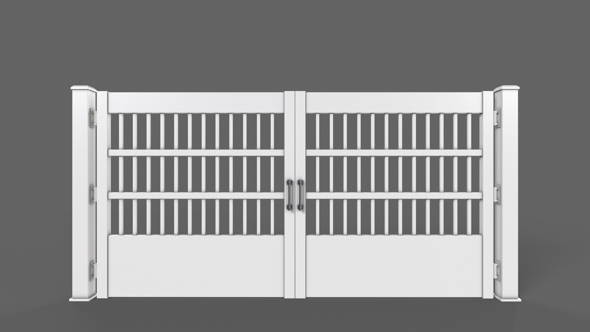 PBR Metal Gate C5 Low-poly 3D model_8