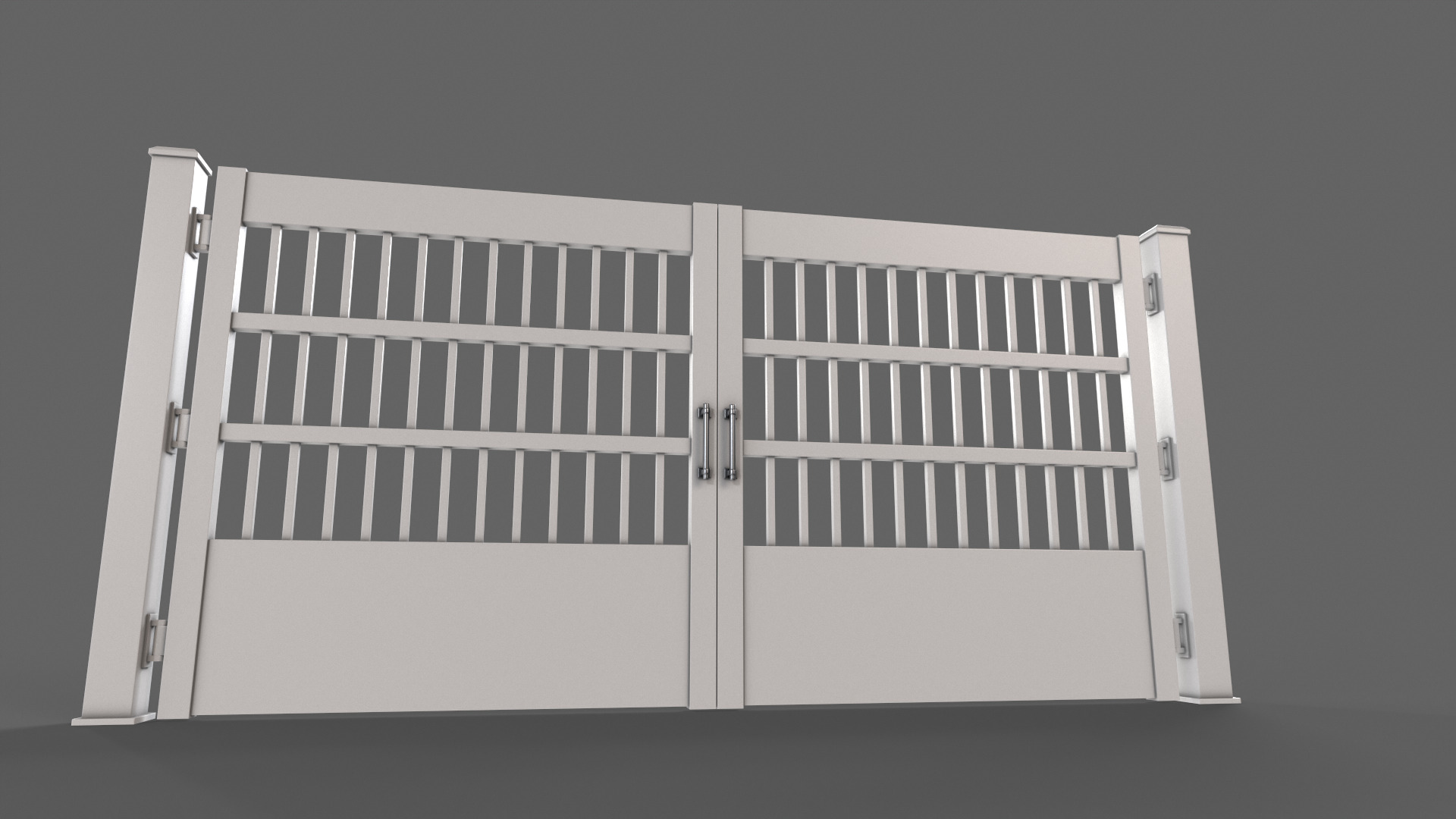 PBR Metal Gate C5 Low-poly 3D model_12