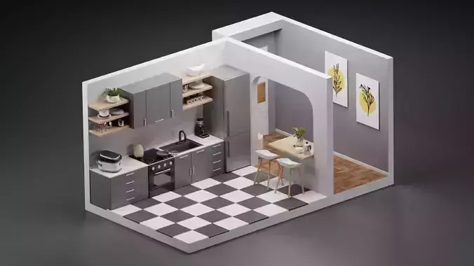 Kitchen isometric